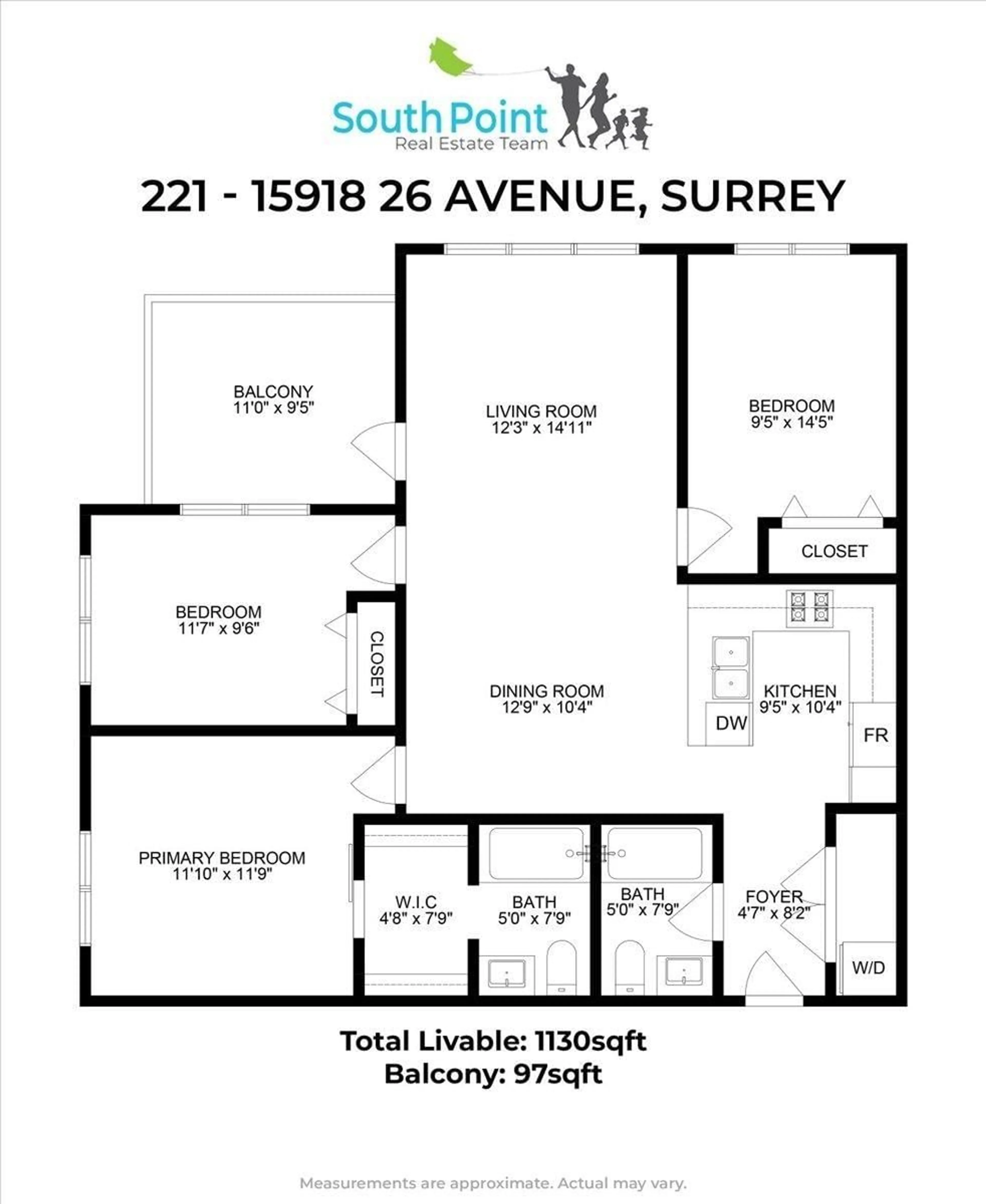 Floor plan for 221 - 15918 26TH AVENUE, Surrey British Columbia V3Z5K3