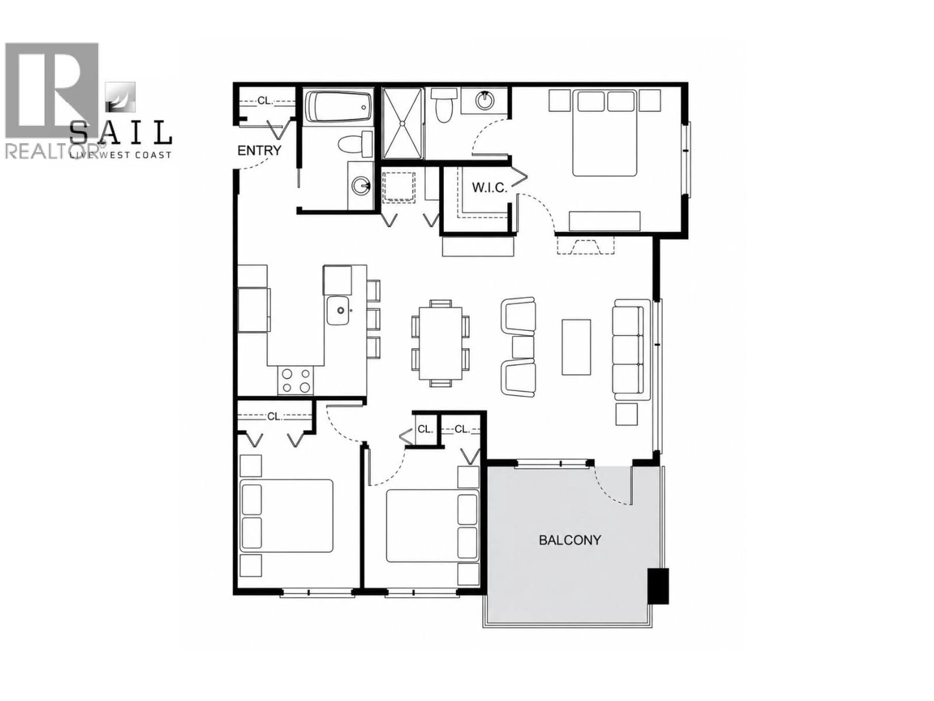 Floor plan for 603 - 5983 GRAY AVENUE, Vancouver British Columbia V6S0G8