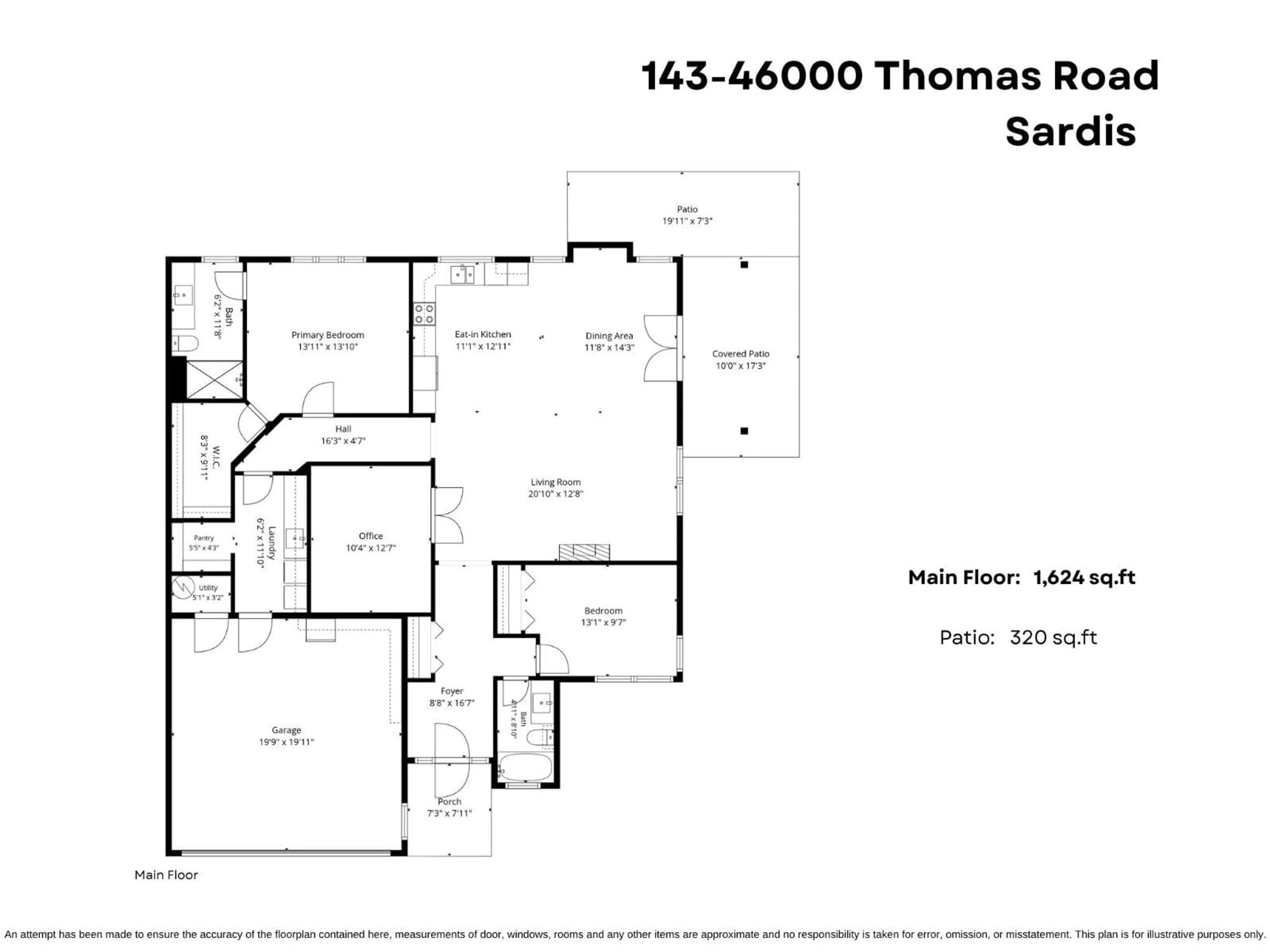 Floor plan for 143 - 46000 THOMAS ROAD, Chilliwack British Columbia V2R5W6