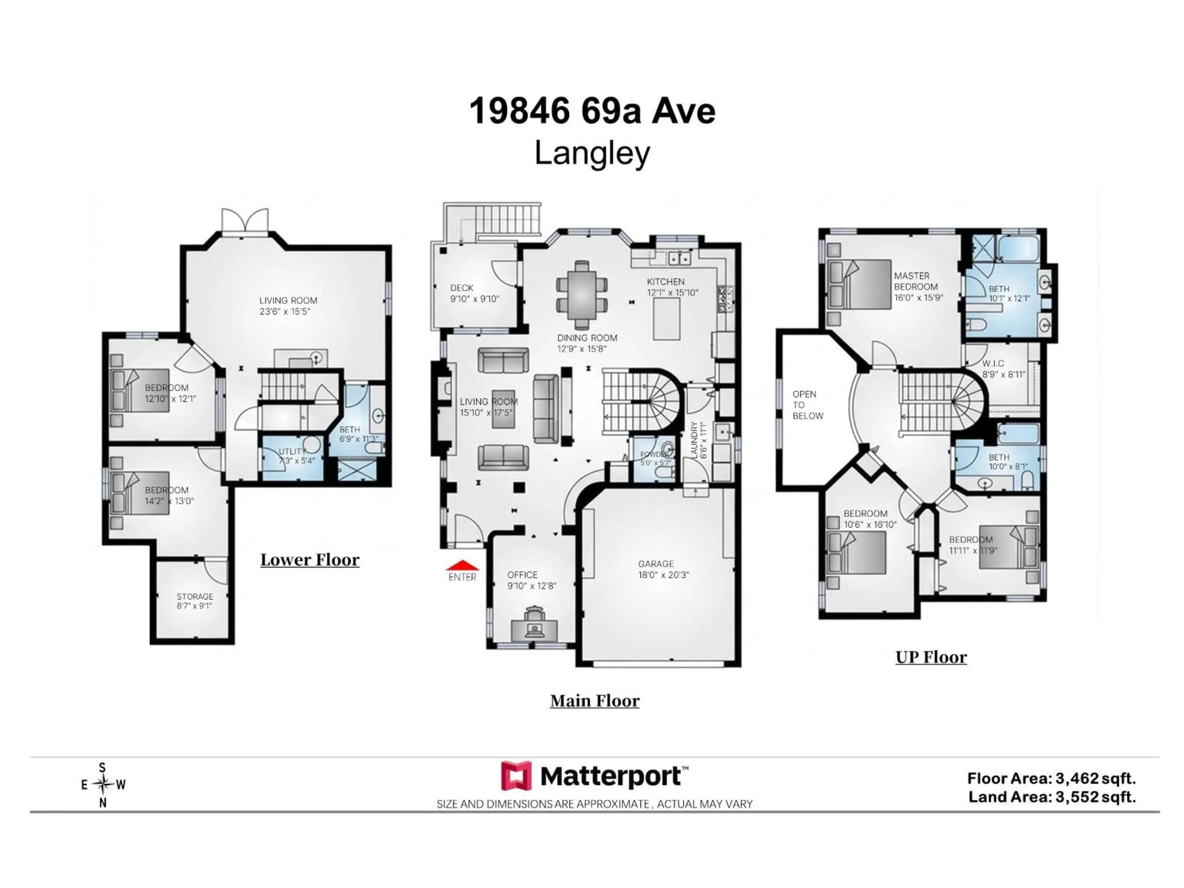 Floor plan for 19846 69A AVE AVENUE, Langley British Columbia V2Y3A9