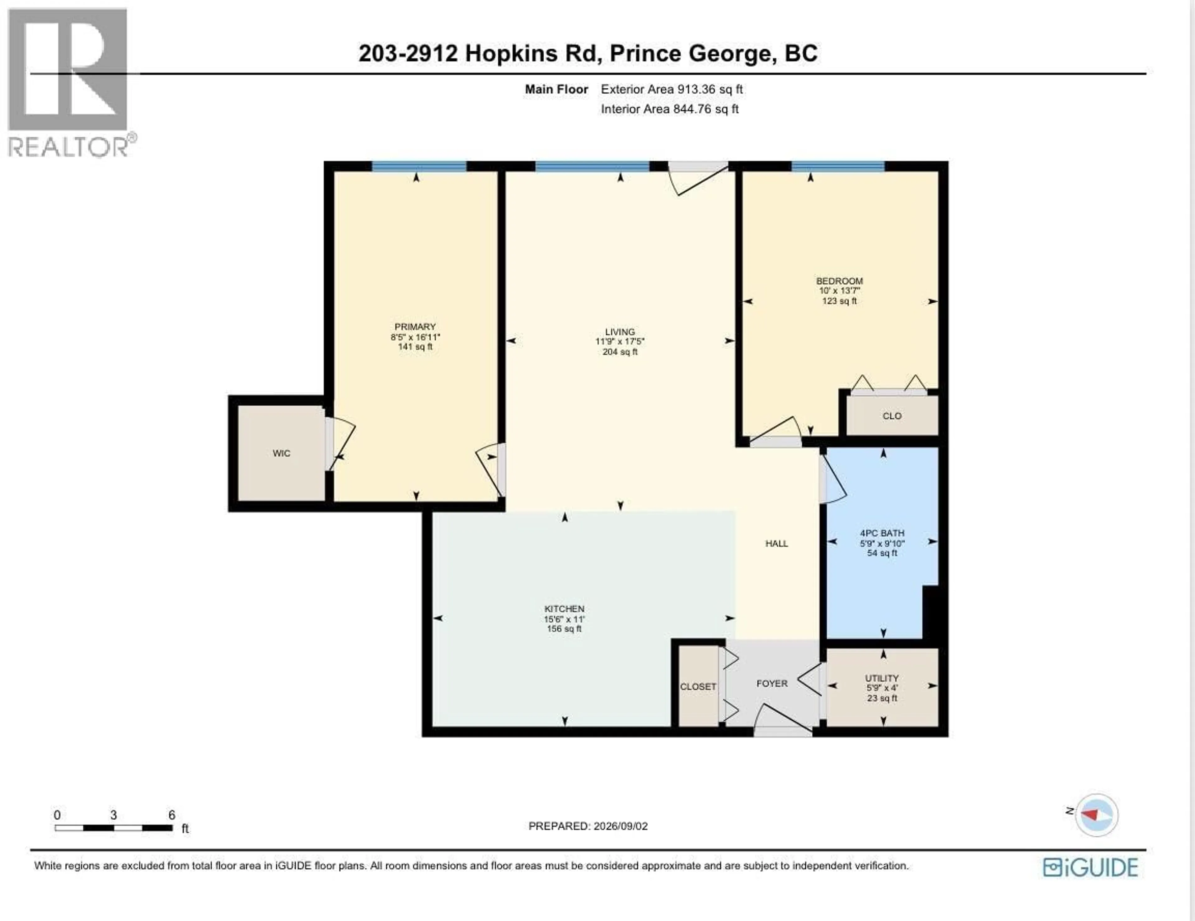 Floor plan for 203 - 2912 HOPKINS ROAD, Prince George British Columbia V2N1L5