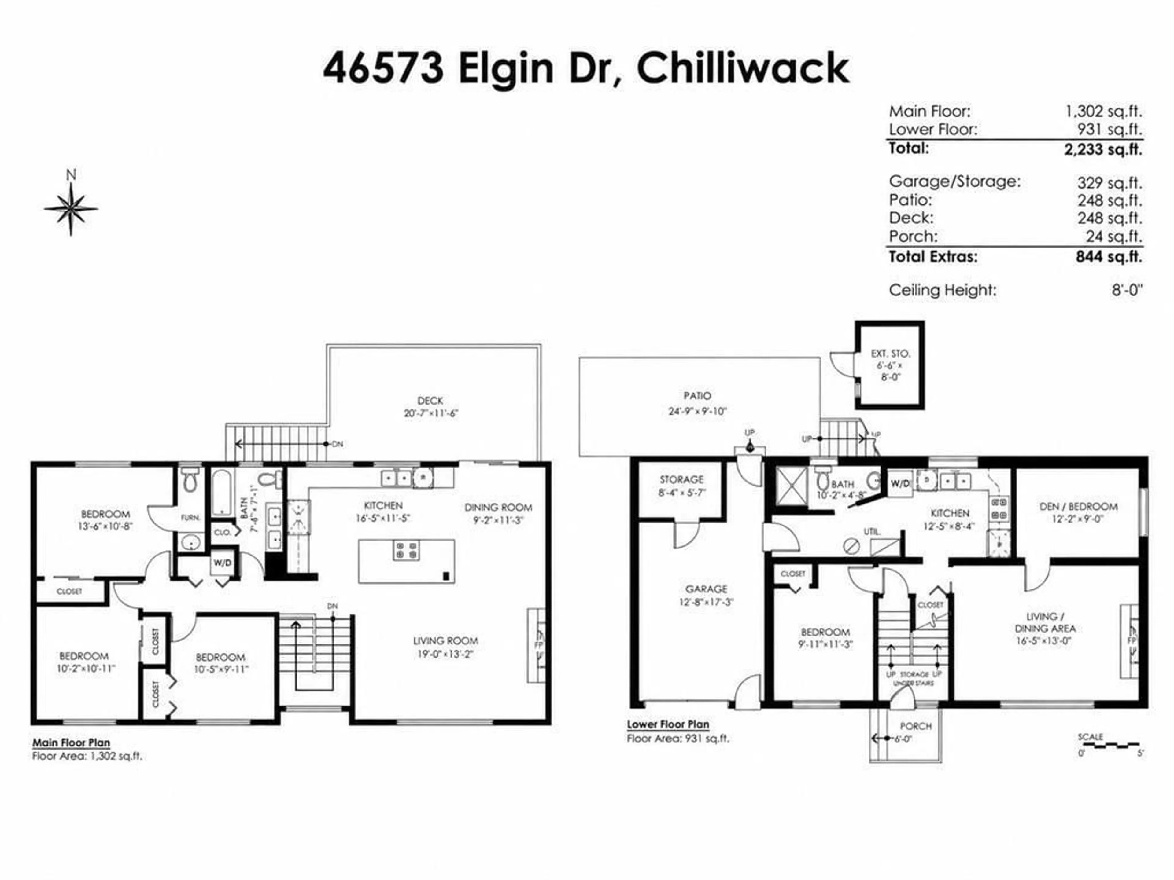 Floor plan for 46573 ELGIN DRIVE, Chilliwack British Columbia V2P6T2