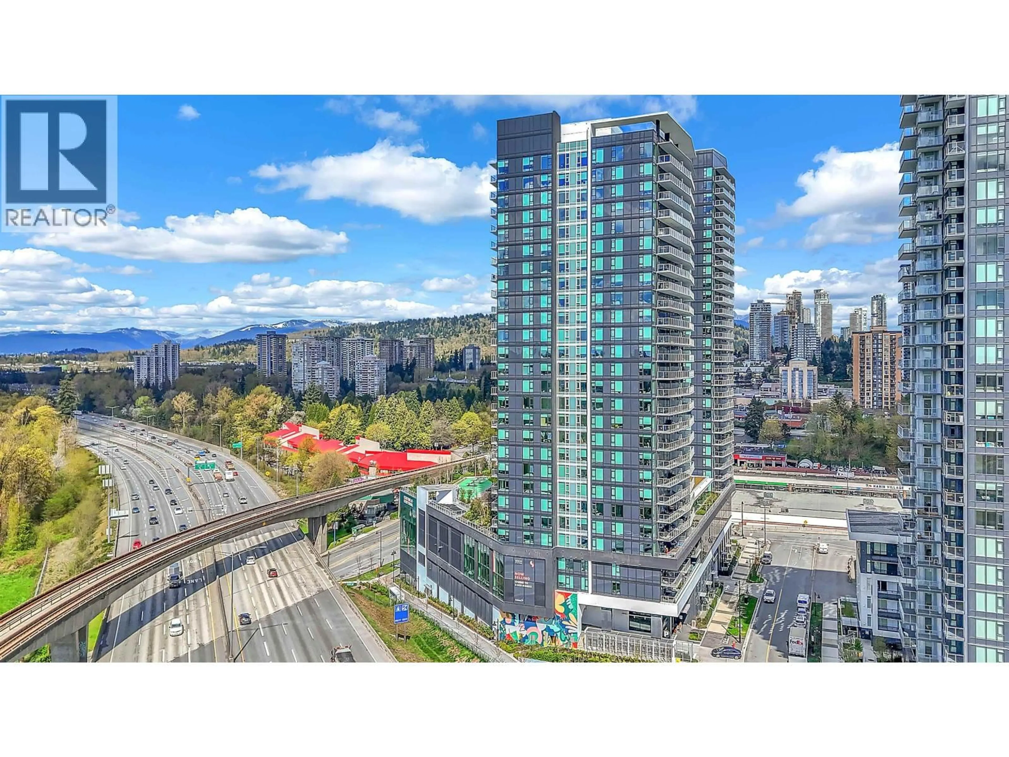 A pic from outside/outdoor area/front of a property/back of a property/a pic from drone, city buildings view from balcony for 1604 - 308 ALDERSON AVENUE, Coquitlam British Columbia V3K0J2