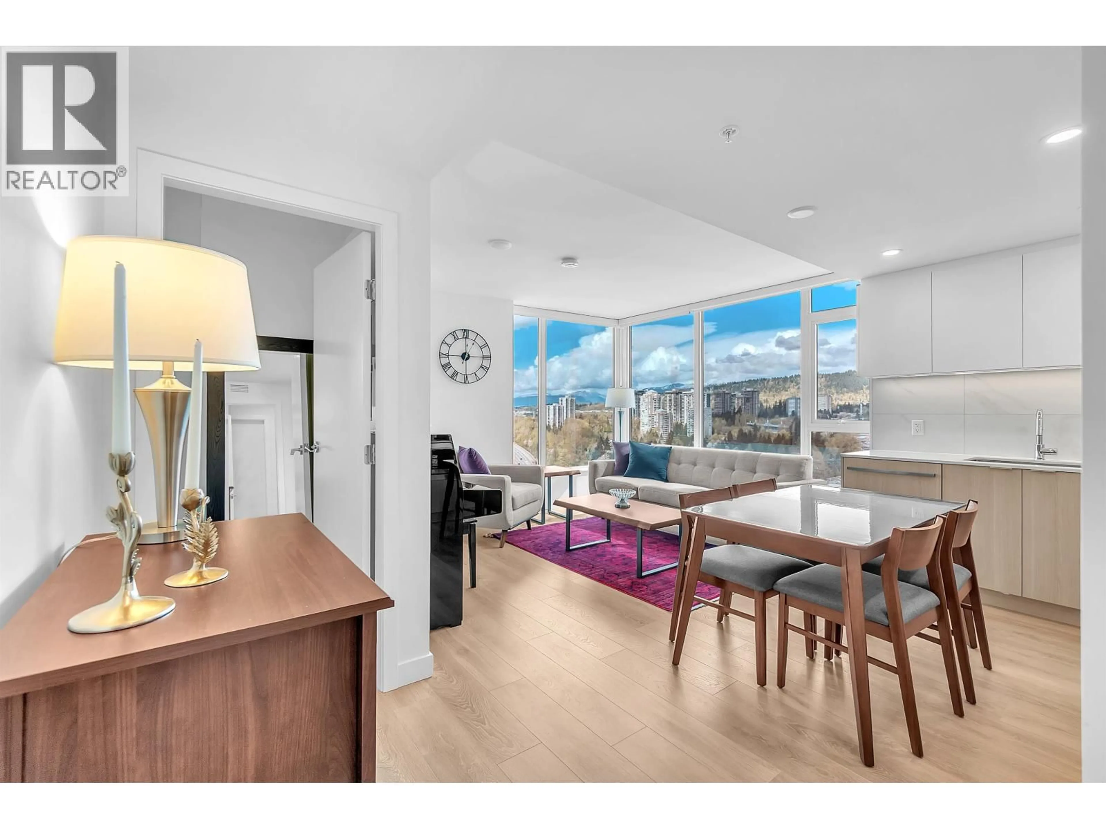 Open concept kitchen, wood/laminate floor for 1604 - 308 ALDERSON AVENUE, Coquitlam British Columbia V3K0J2