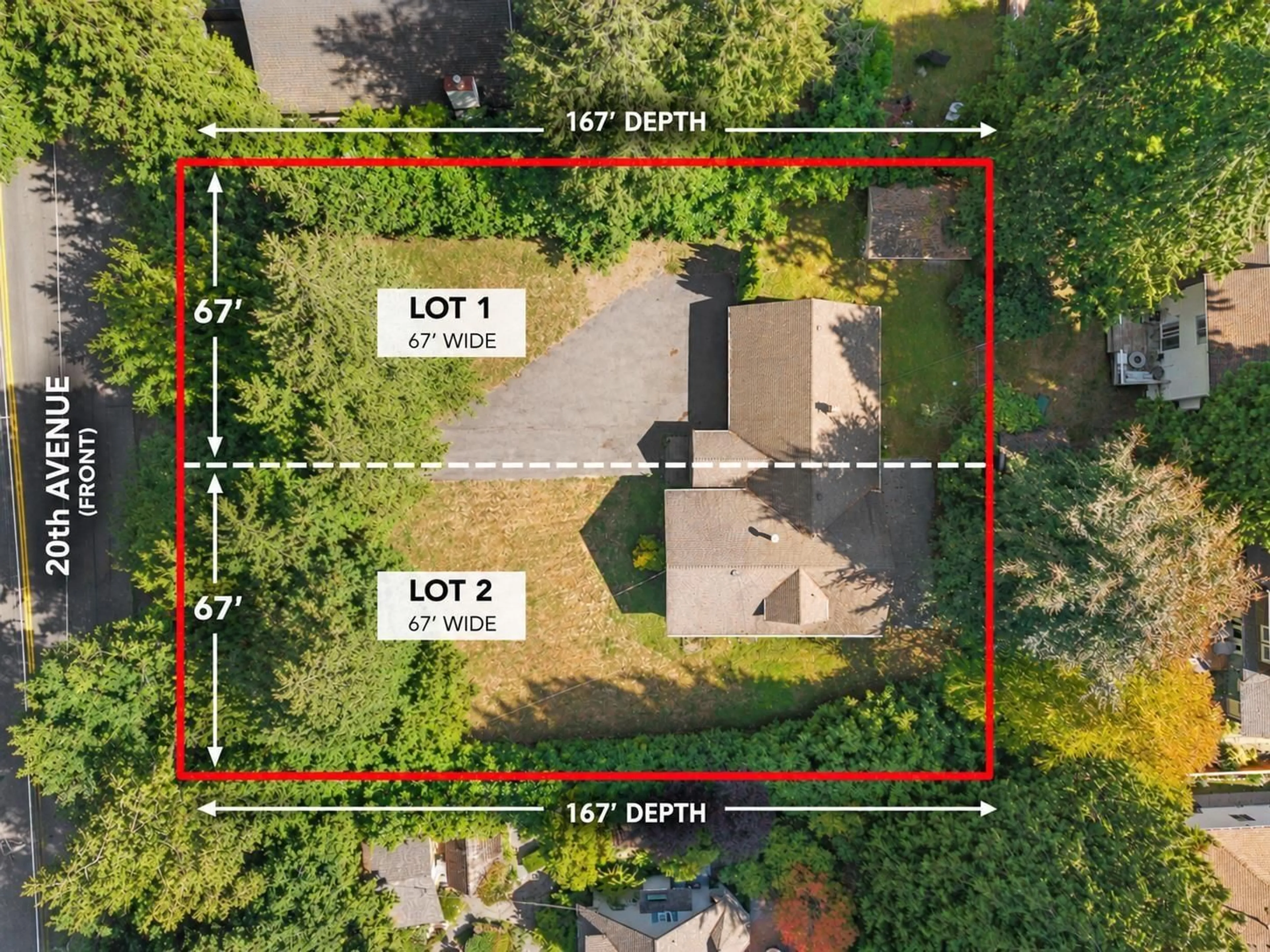 A pic from outside/outdoor area/front of a property/back of a property/a pic from drone, street for 12686 20 AVENUE, Surrey British Columbia V4Y1Y6