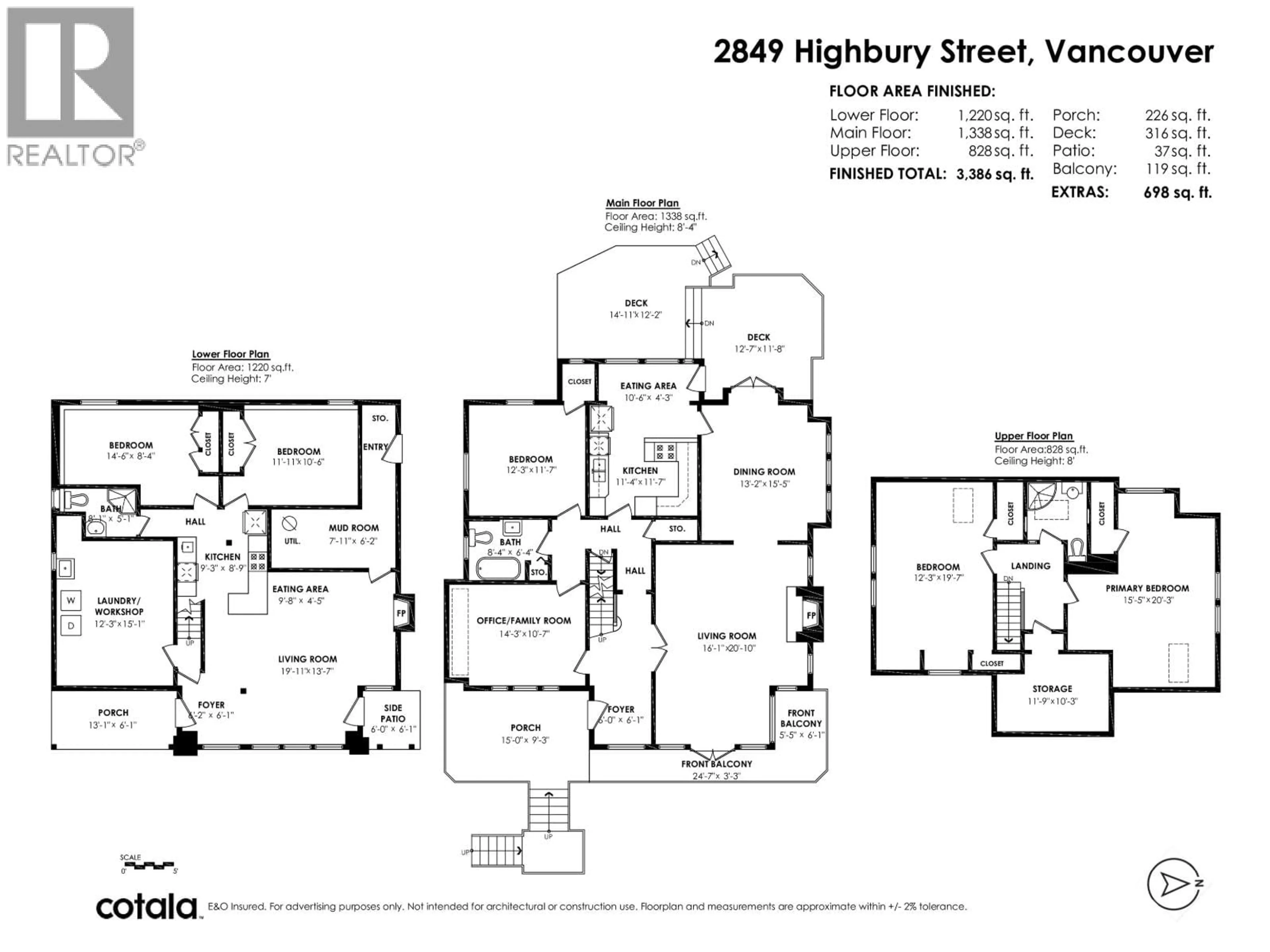 Floor plan for 2849 HIGHBURY STREET, Vancouver British Columbia V6R3T7