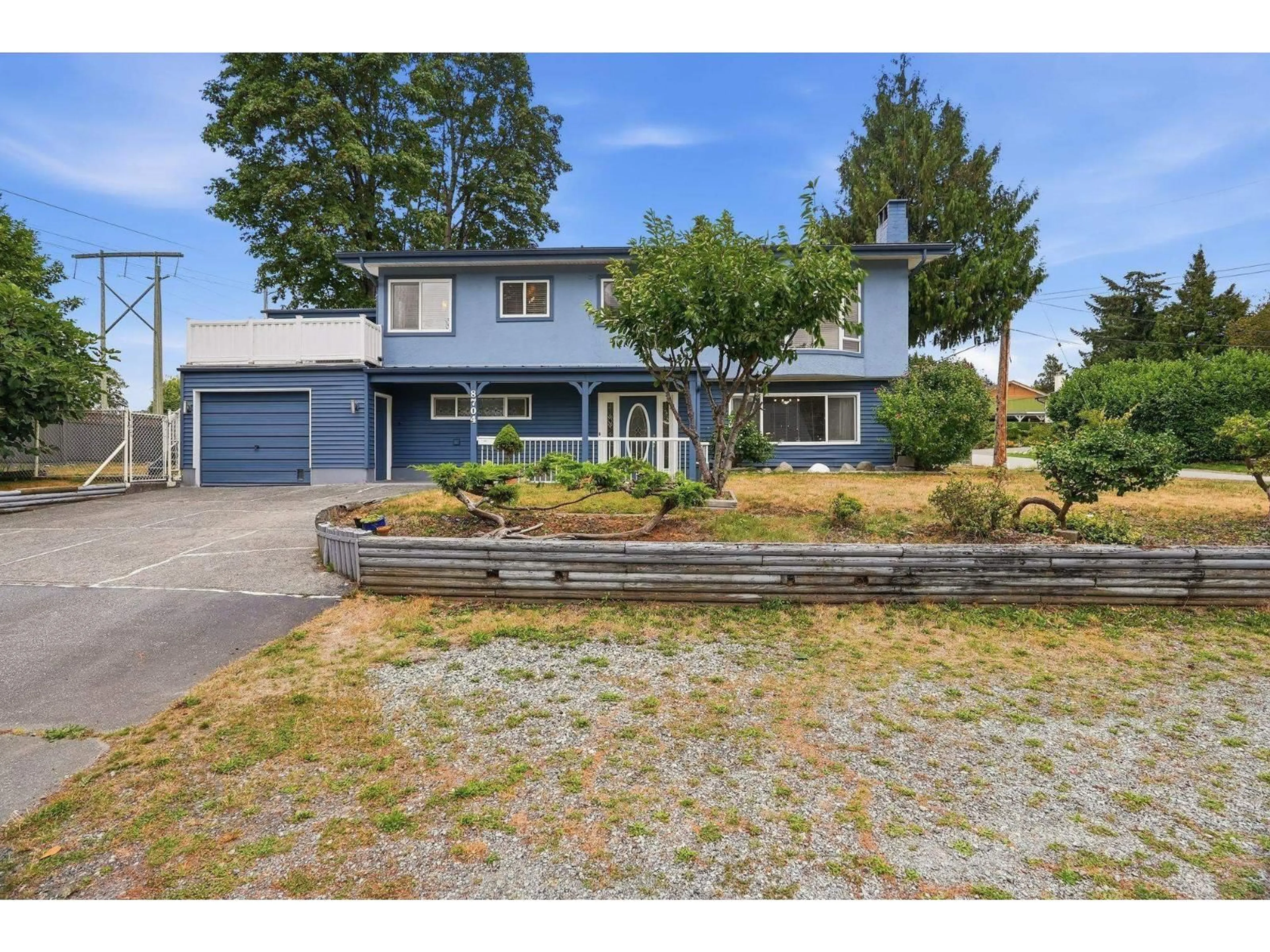 A pic from outside/outdoor area/front of a property/back of a property/a pic from drone, street for 8704 111 STREET, Delta British Columbia V4C4N7