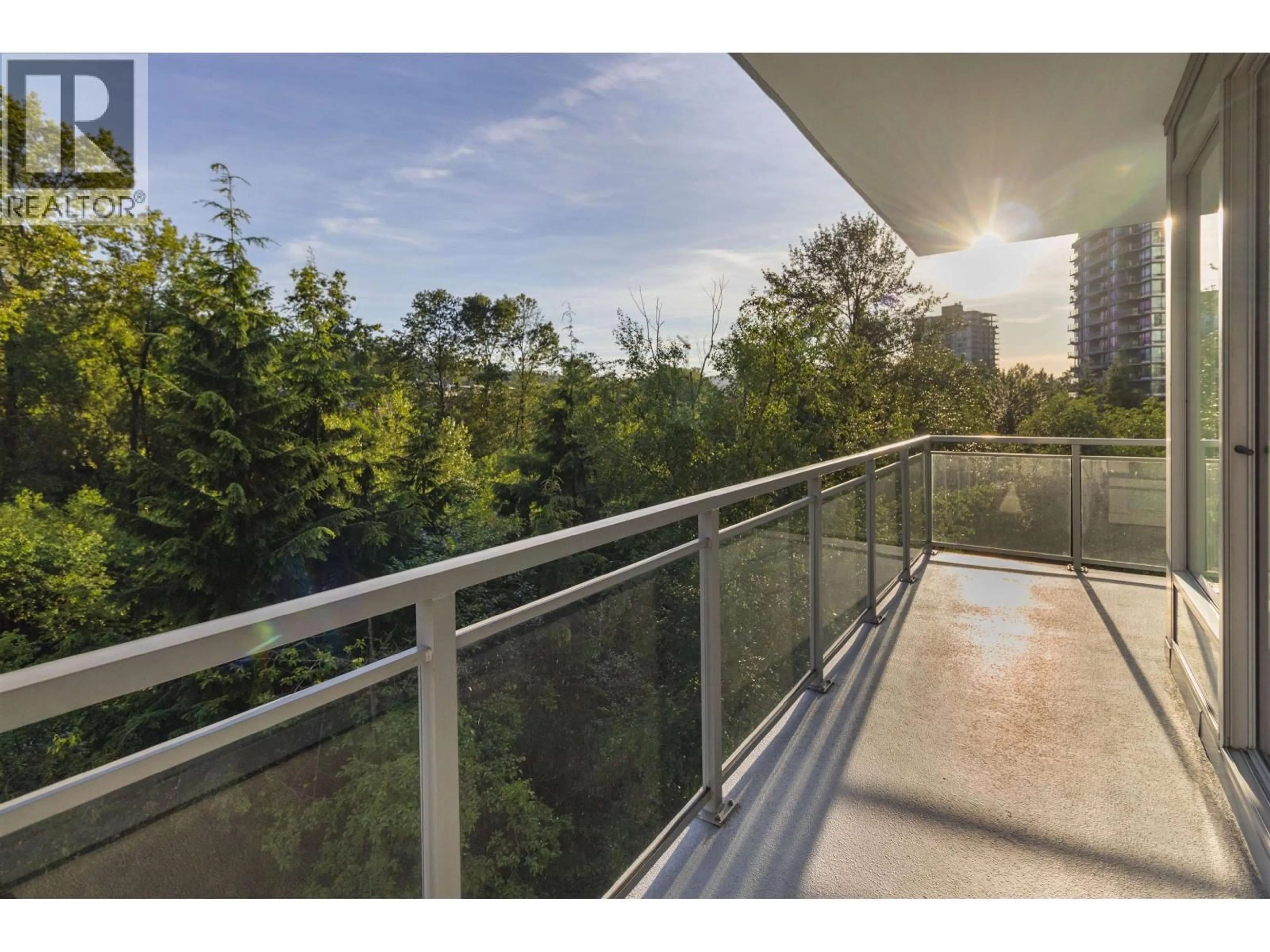 Balcony in the apartment, forest/trees view for 707 - 308 MORRISSEY ROAD, Port Moody British Columbia V3H0M2
