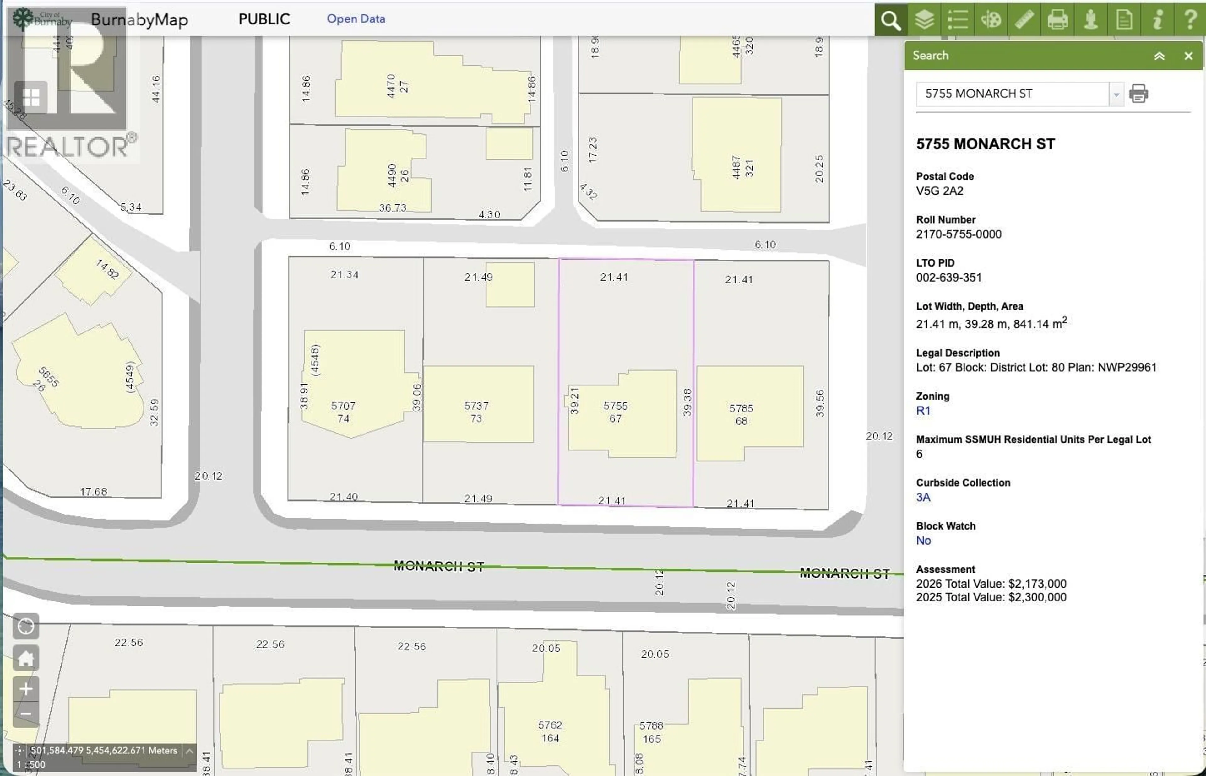 Floor plan for 5755 MONARCH STREET, Burnaby British Columbia V5G2A2