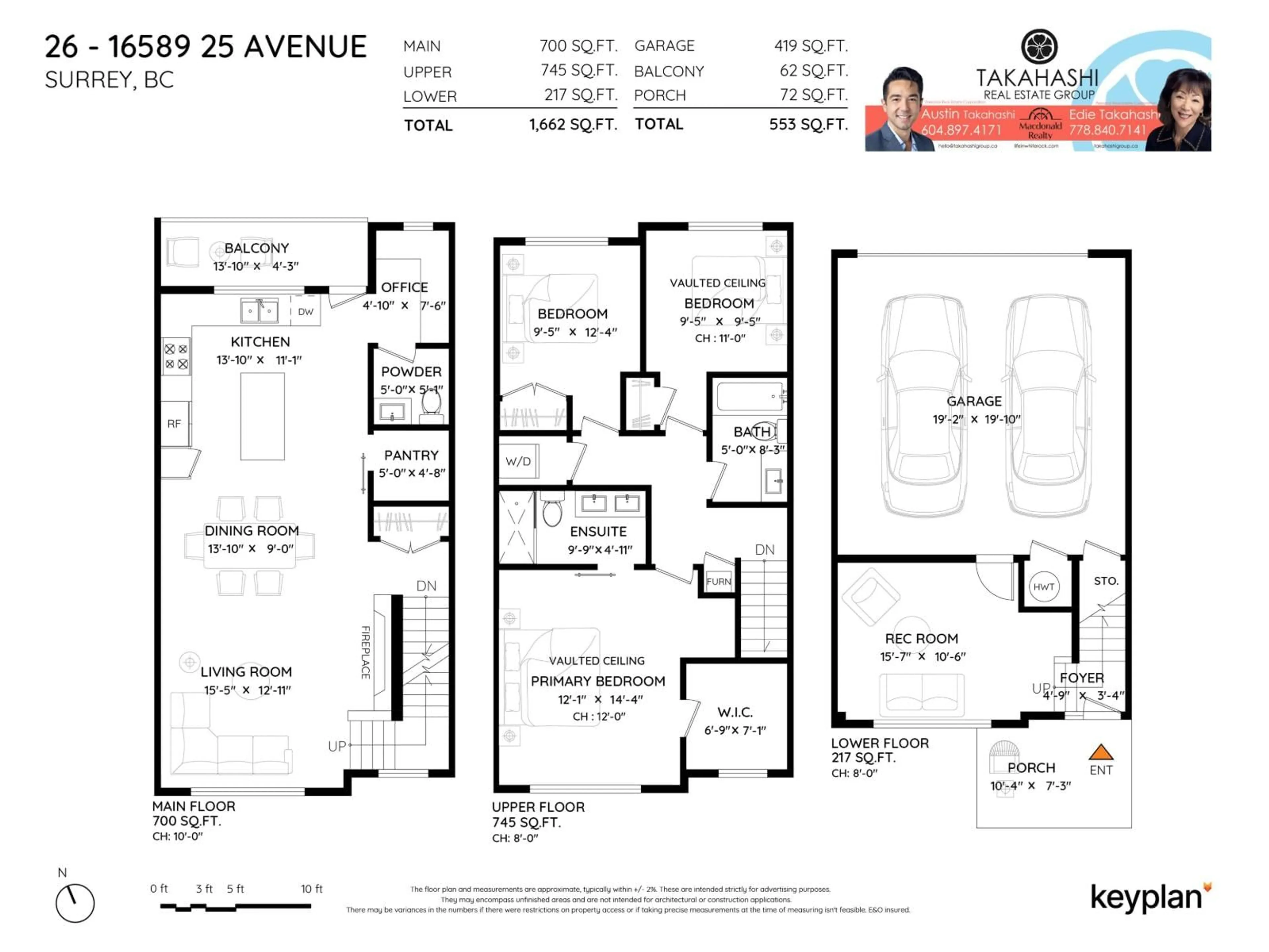 Floor plan for 26 - 16589 25 AVENUE, Surrey British Columbia V3Z9W9