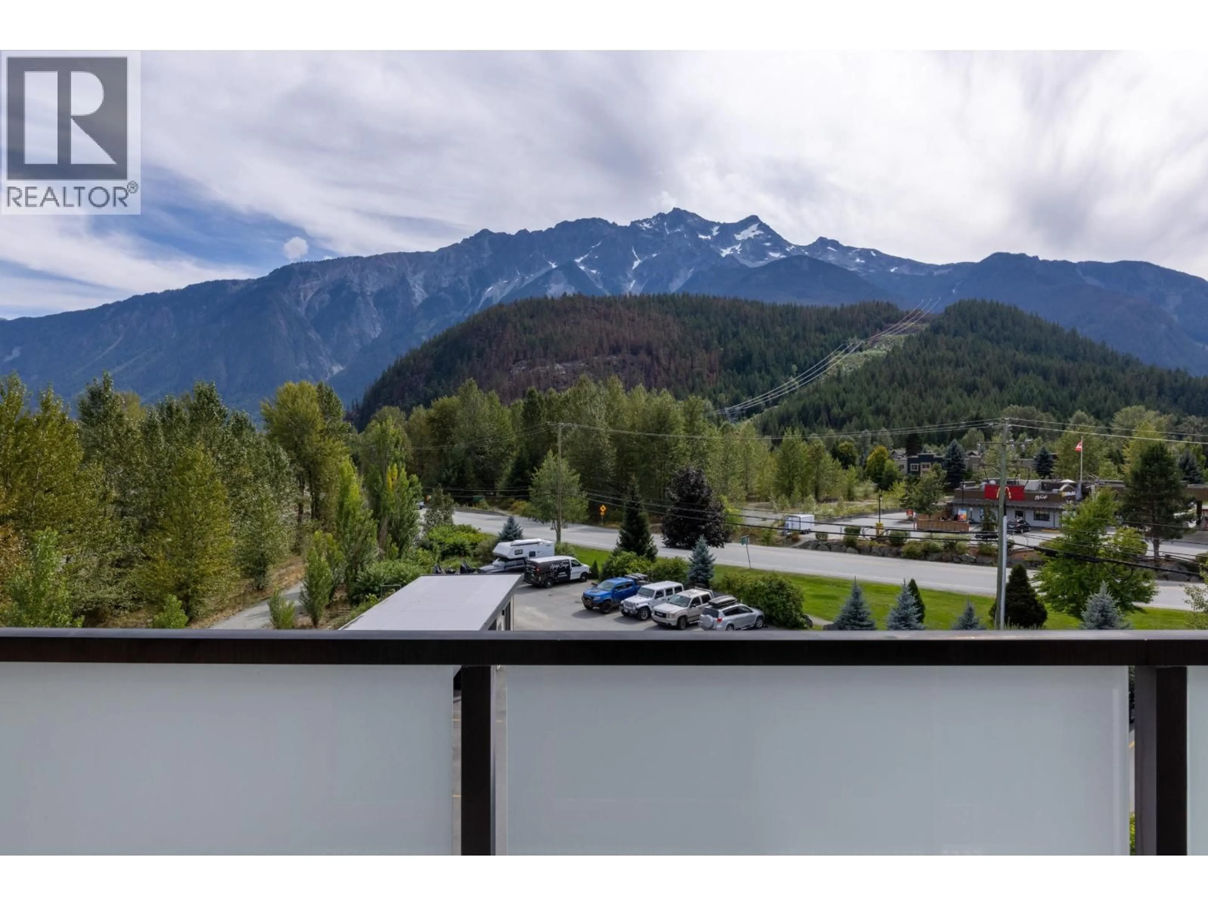 Balcony in the apartment, mountain view for 314 - 7350 CRABAPPLE COURT, Pemberton British Columbia V0N2L1