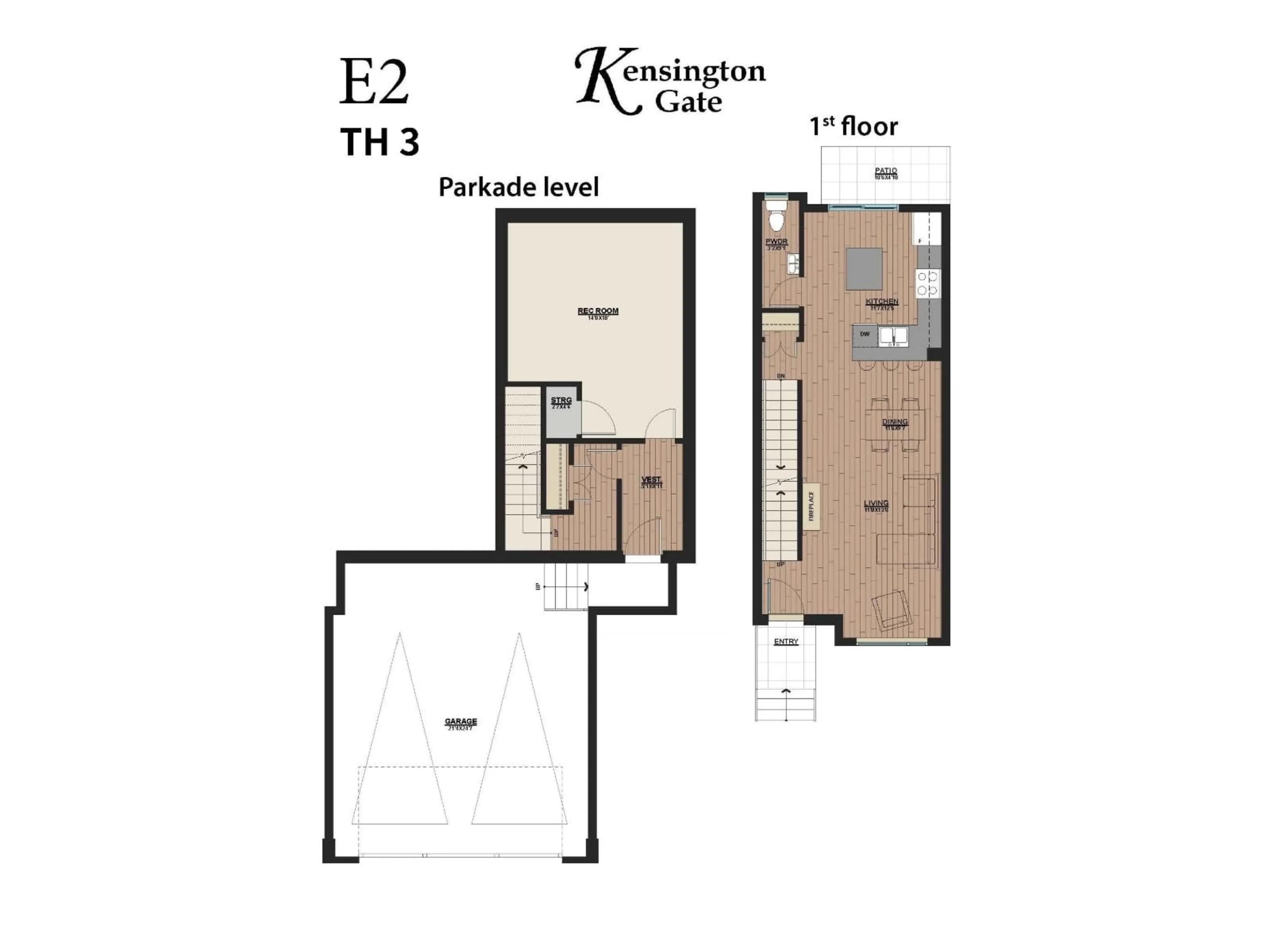 Floor plan for 3 - 20926 83 AVENUE, Langley British Columbia V2Y3Y9