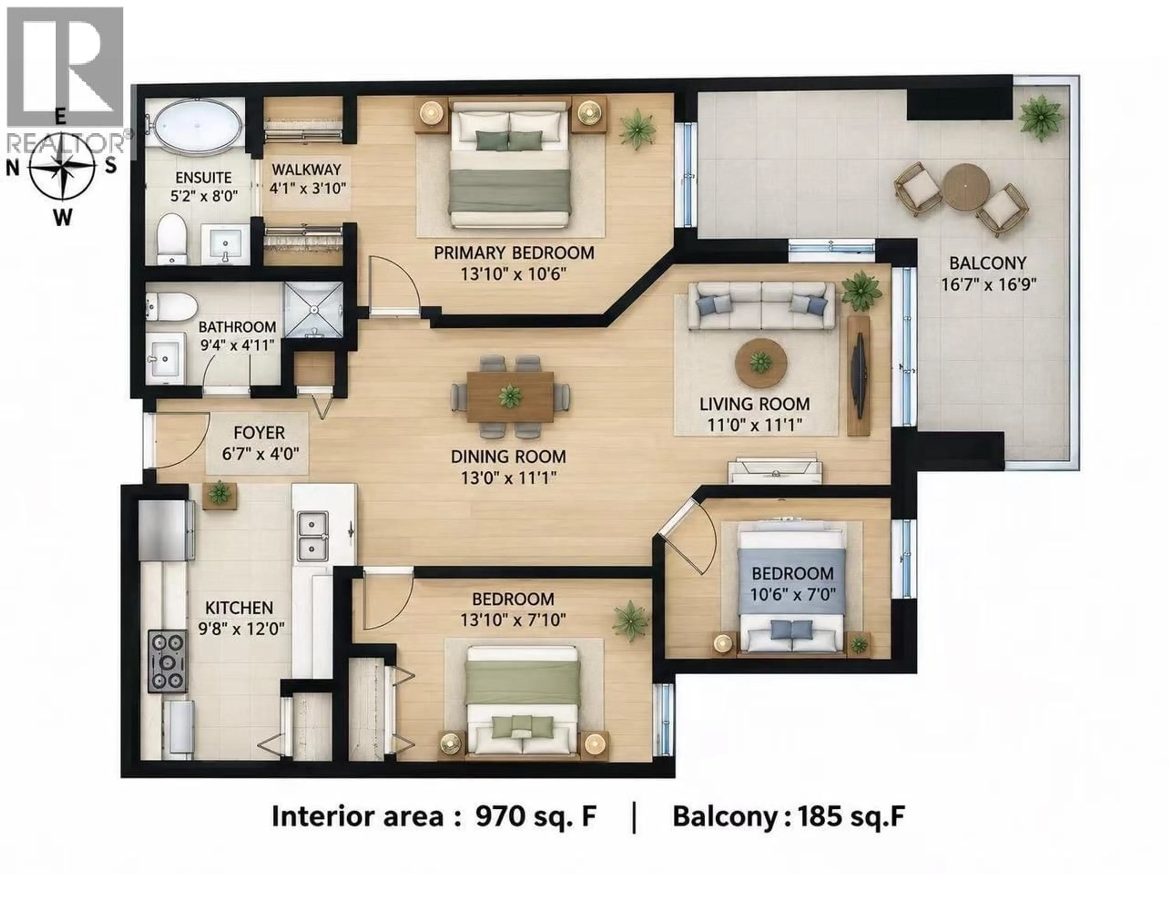 Floor plan for 210 - 5779 BIRNEY AVENUE, Vancouver British Columbia V6S0A3