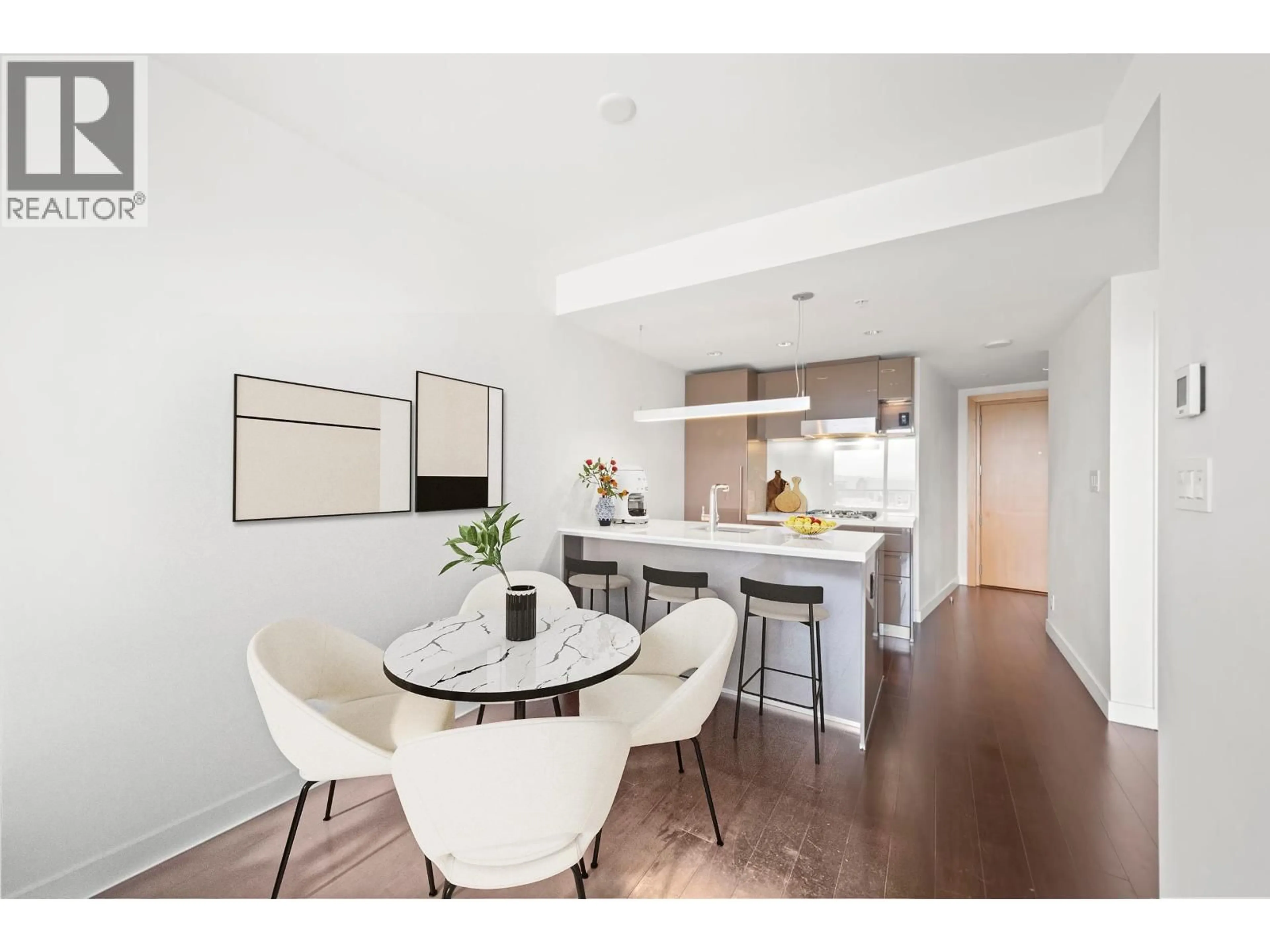 Open concept kitchen, wood/laminate floor for 3505 - 777 RICHARDS STREET, Vancouver British Columbia V6B0M6