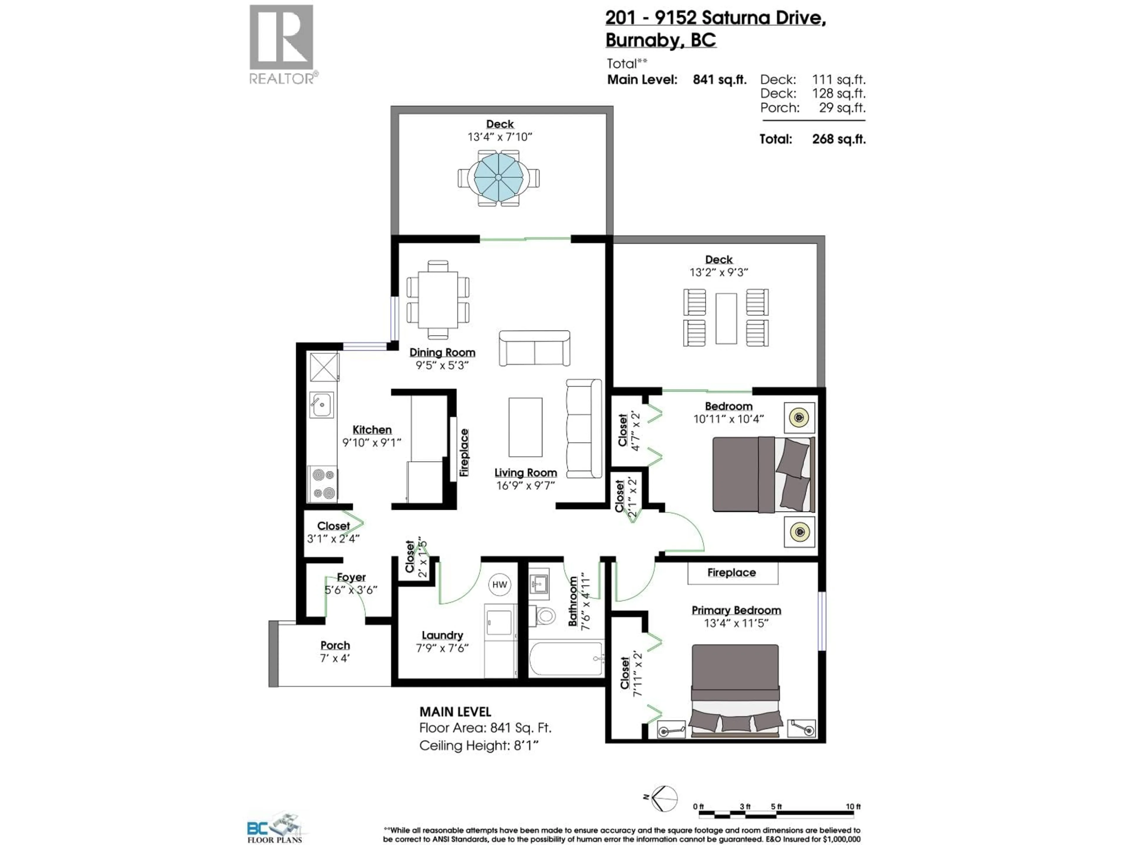 Floor plan for 201 - 9152 SATURNA DRIVE, Burnaby British Columbia V3J7K2