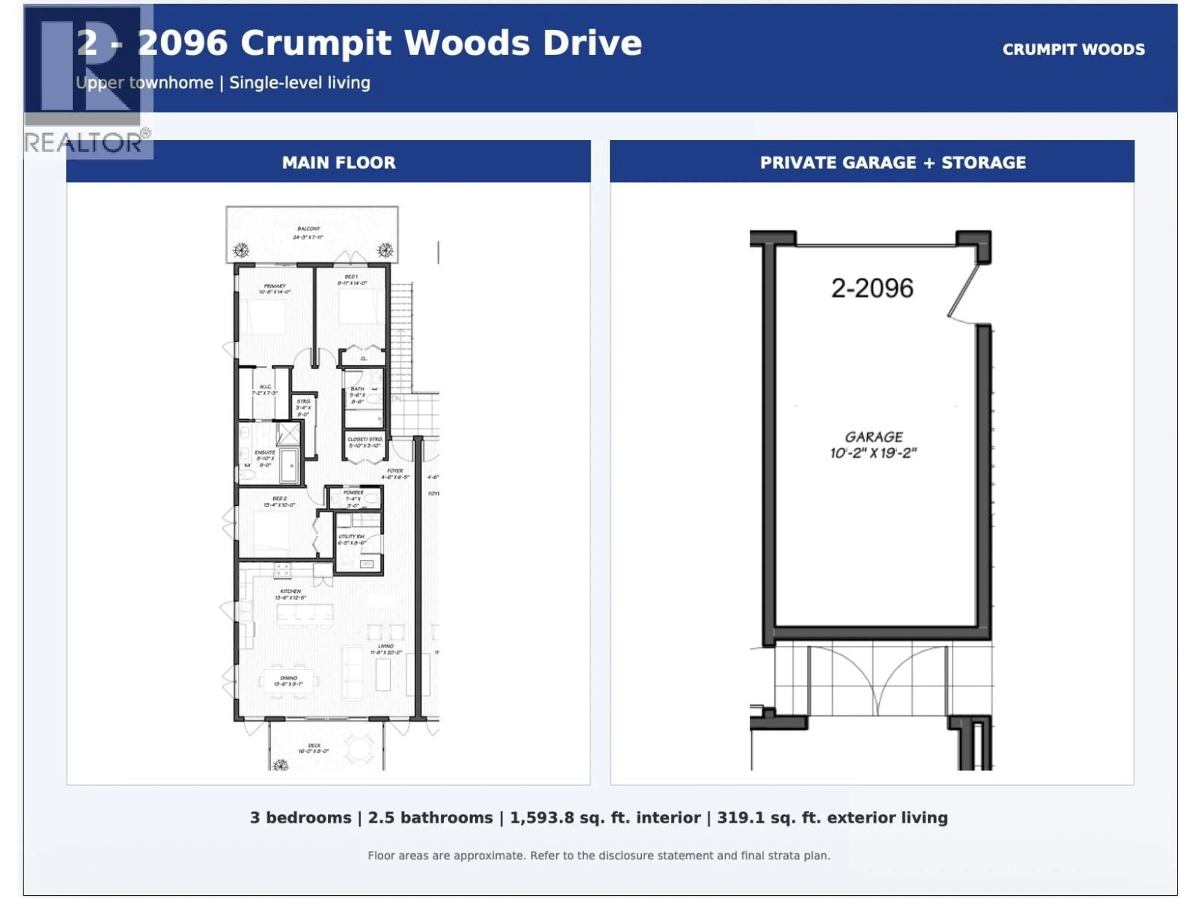 Floor plan for 2 - 2096 CRUMPIT WOODS DRIVE, Squamish British Columbia V8B0T6