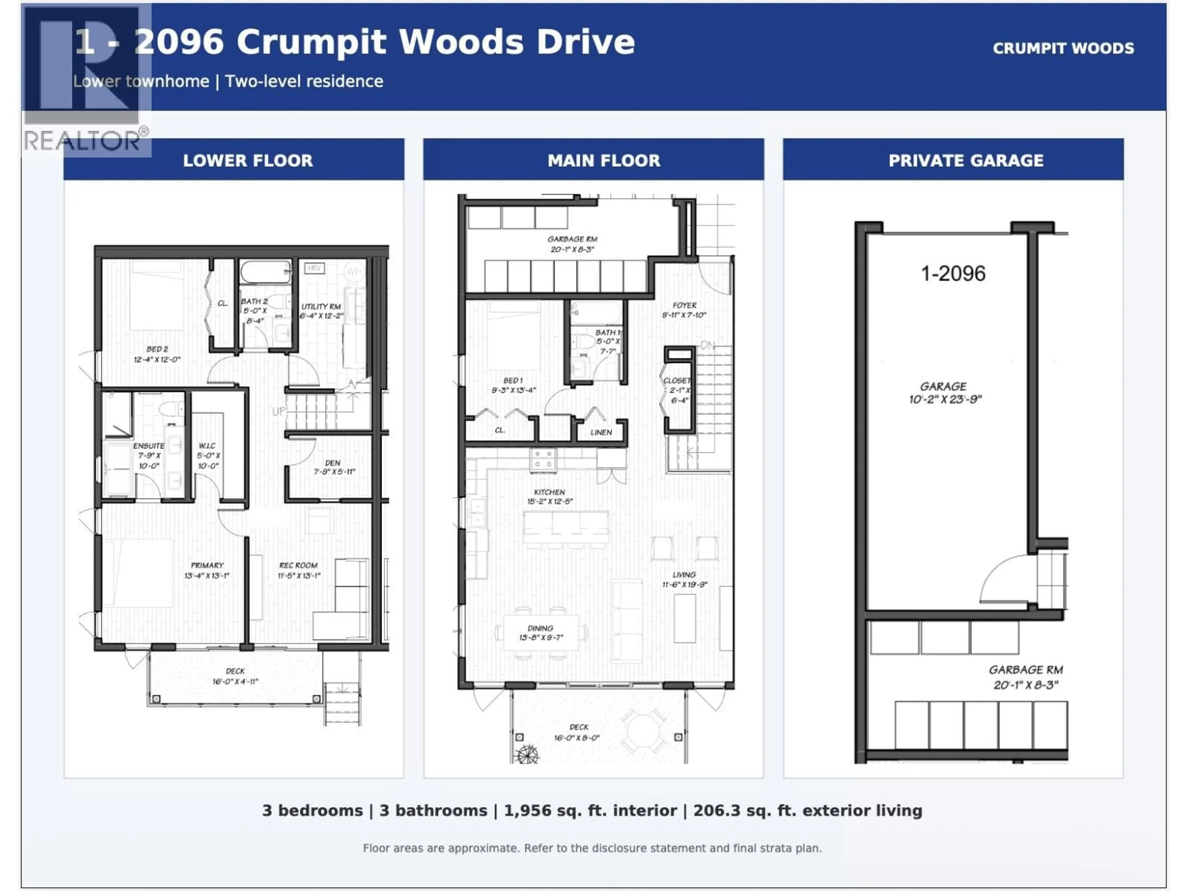 Floor plan for 1 - 2096 CRUMPIT WOODS DRIVE, Squamish British Columbia V8B0T6