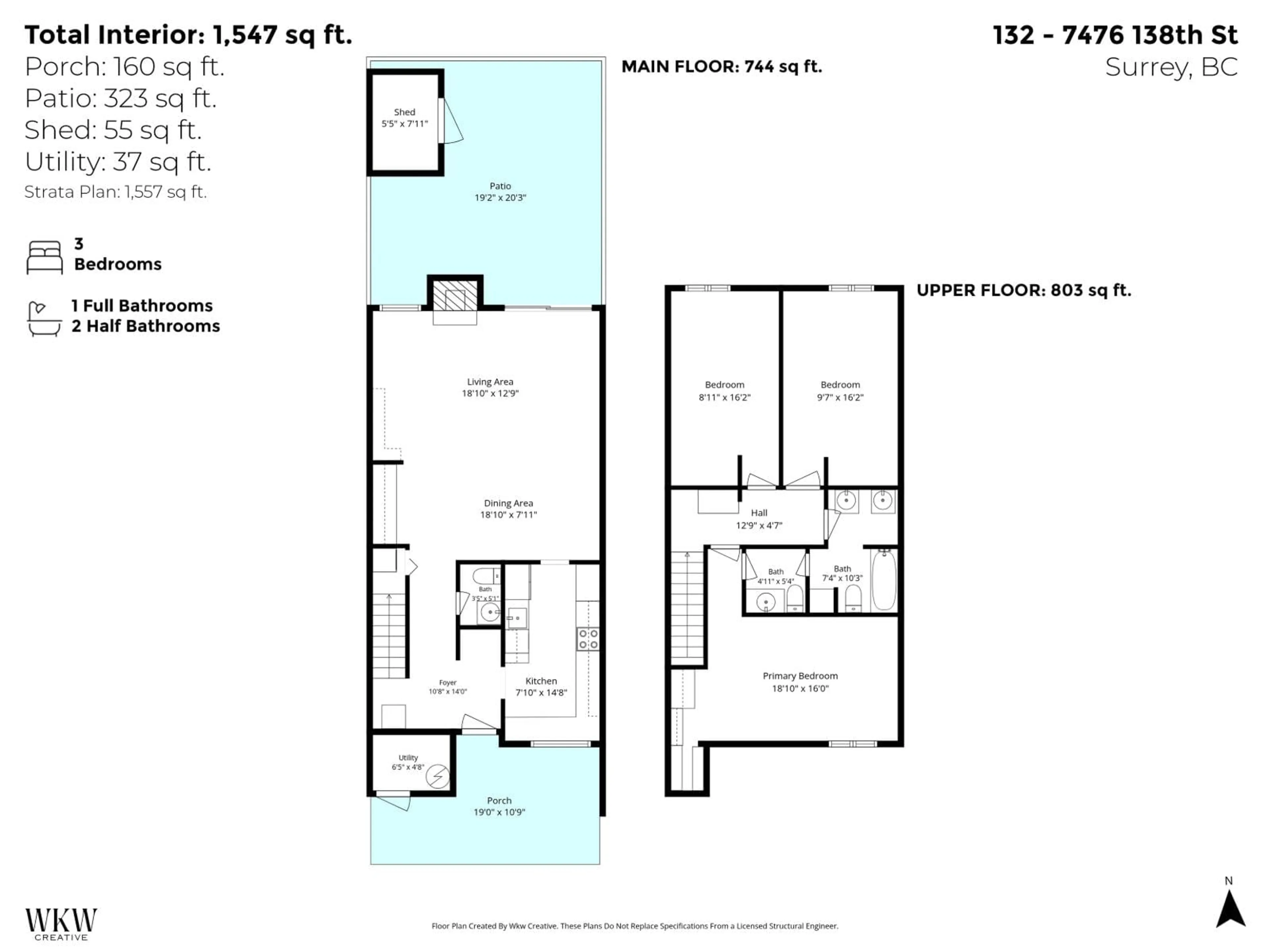 Floor plan for 132 - 7476 138 STREET, Surrey British Columbia V3W6G4