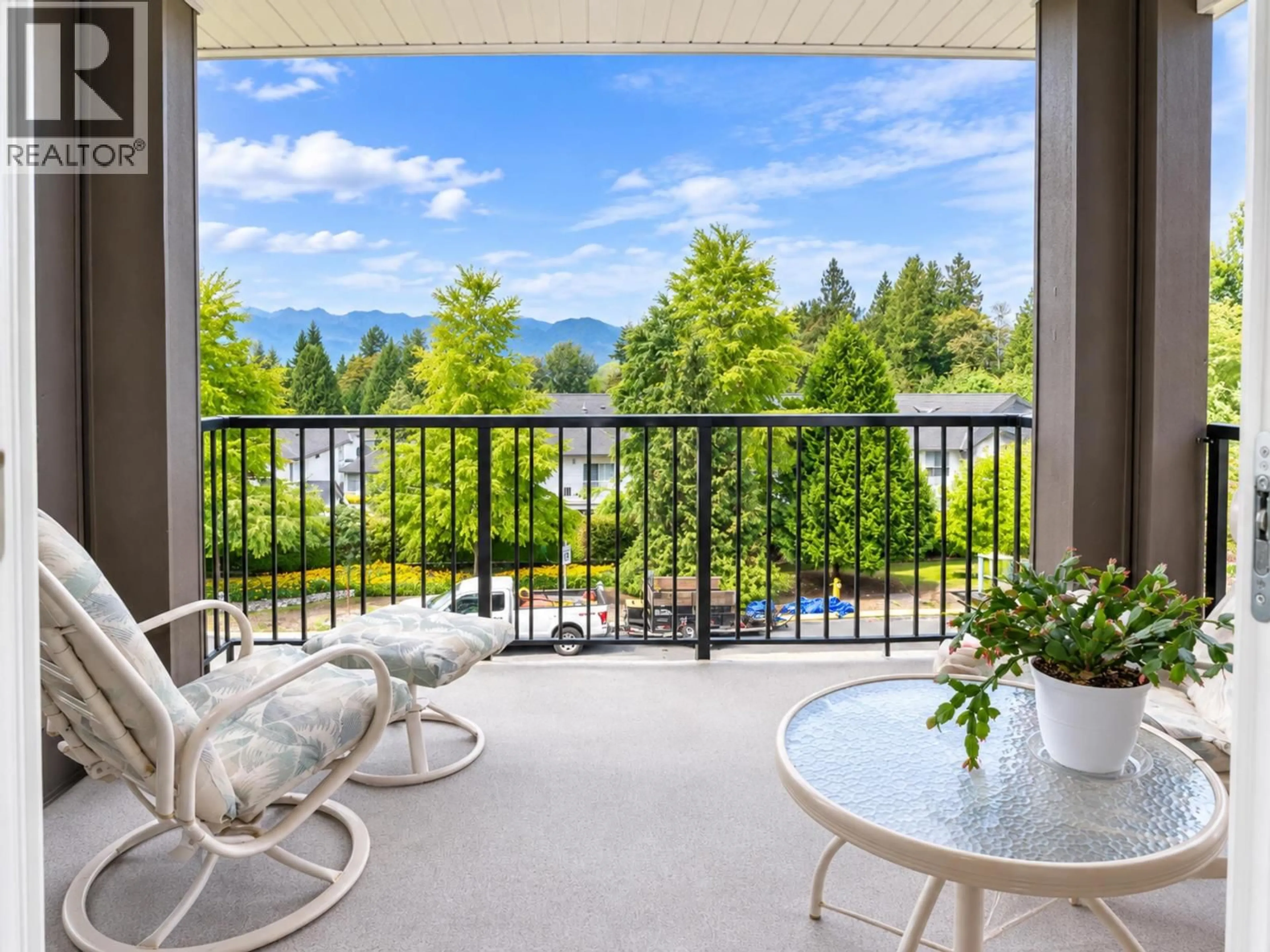 Balcony in the apartment, water/lake/river/ocean view for 326 - 12258 224TH STREET, Maple Ridge British Columbia V2X8Y7