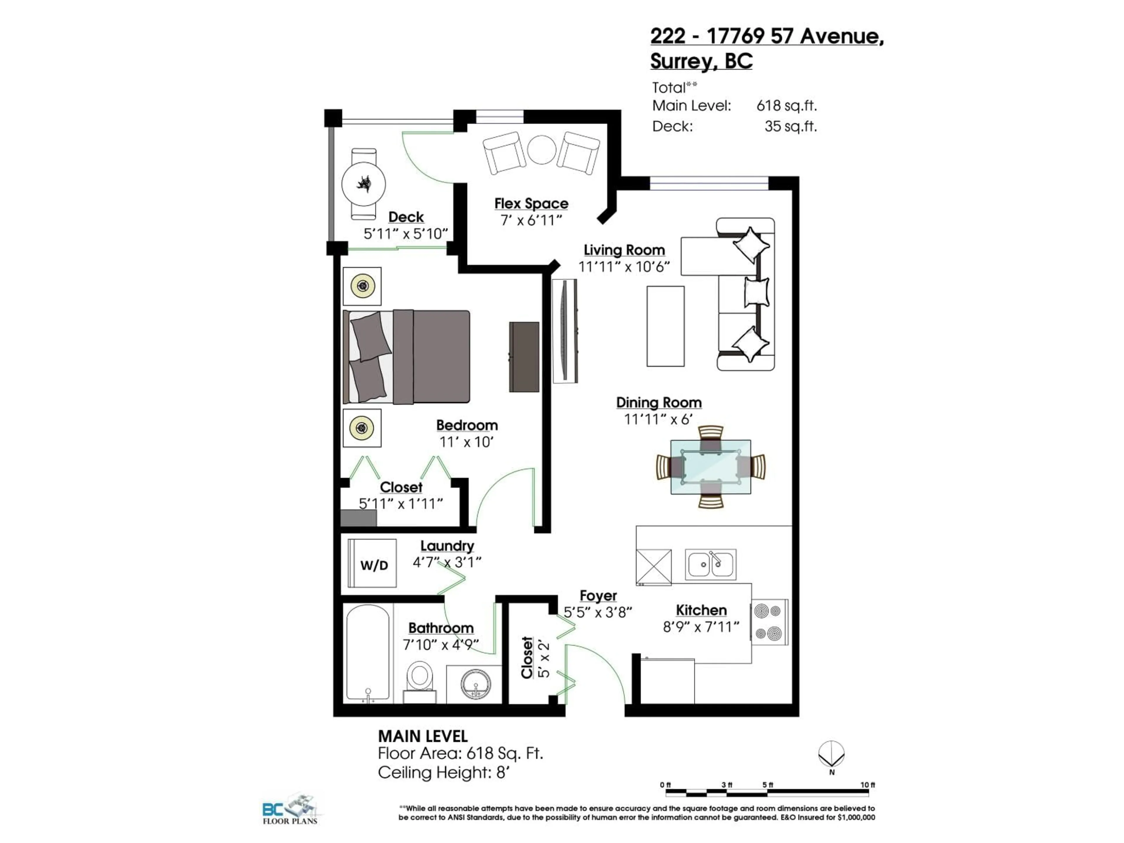 Floor plan for 222 - 17769 57 AVENUE, Surrey British Columbia V3S1H1