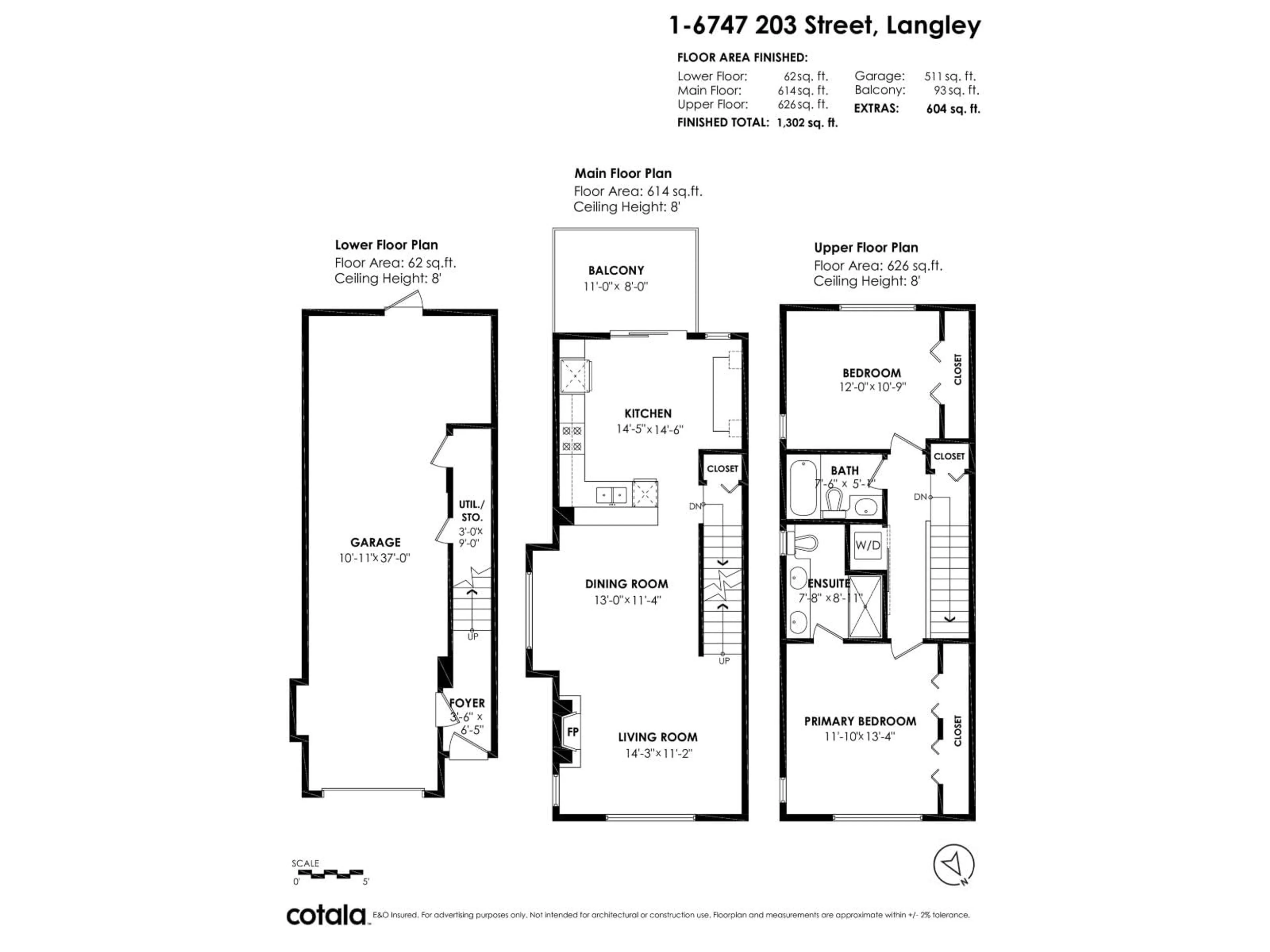Floor plan for 1 - 6747 203 STREET, Langley British Columbia V2Y3B5