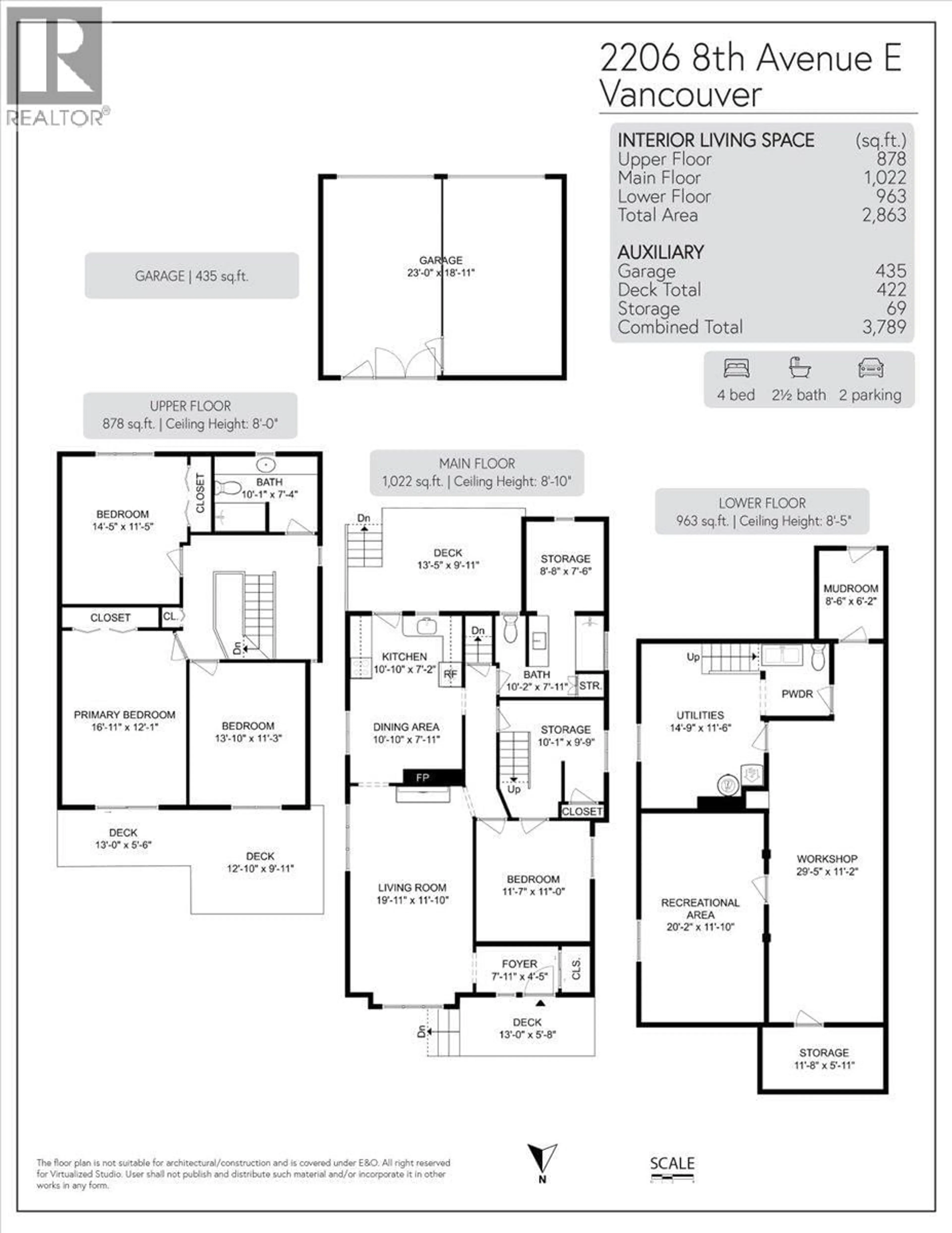 Floor plan for 2206 8TH AVENUE, Vancouver British Columbia V5N1V5