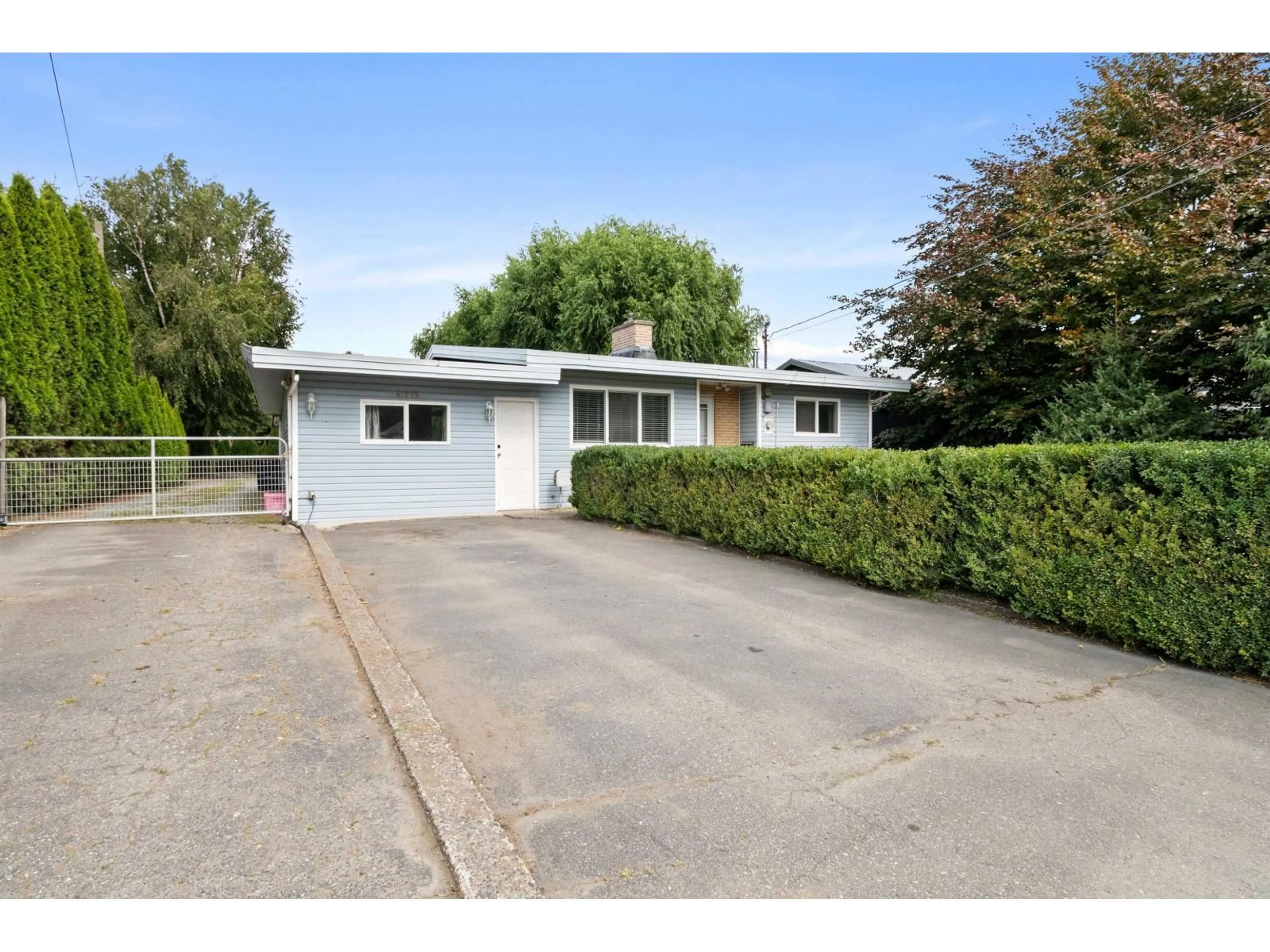A pic from outside/outdoor area/front of a property/back of a property/a pic from drone, street for 41965 YARROW CENTRAL ROAD, Yarrow British Columbia V2R5E7