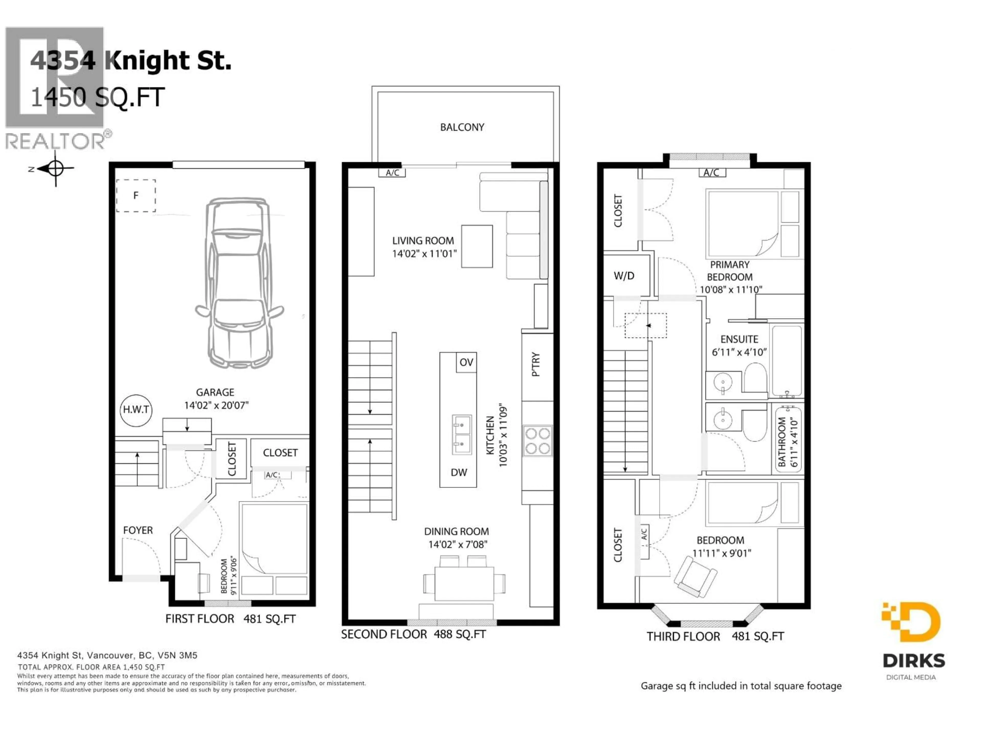 Floor plan for 4354 KNIGHT STREET, Vancouver British Columbia V5N3M5