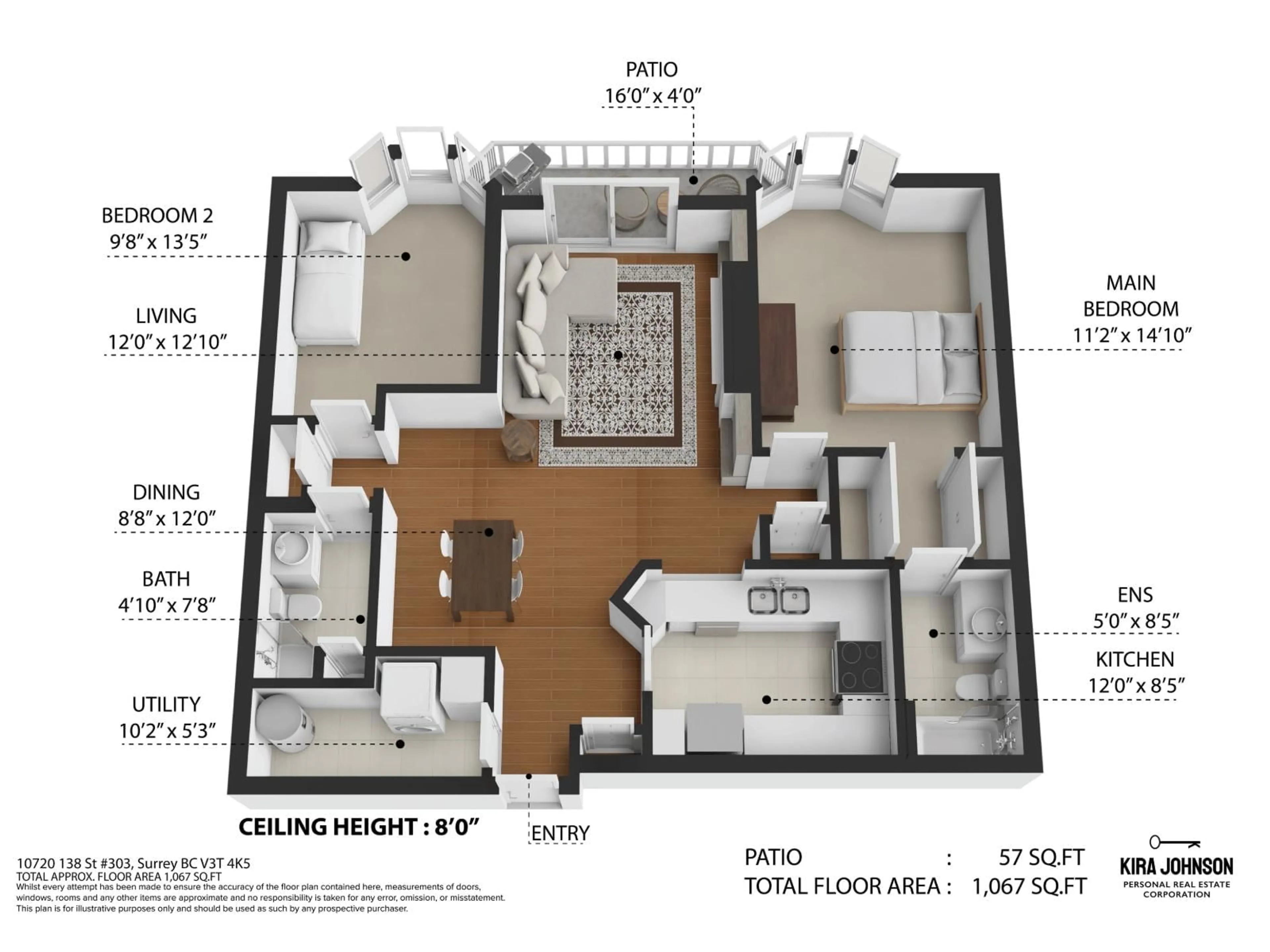 Floor plan for 303 - 10720 138 STREET, Surrey British Columbia V3T4K5
