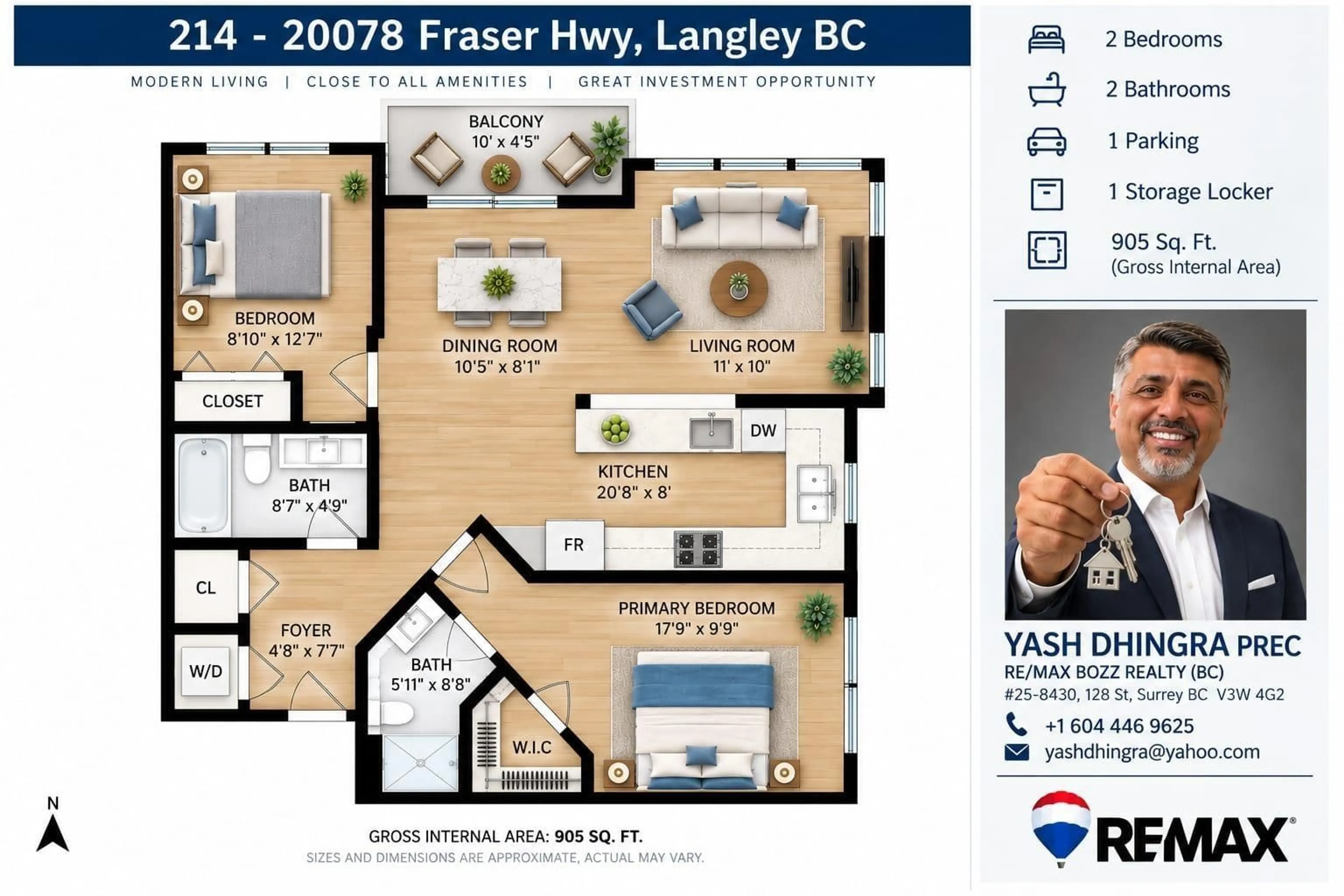 Floor plan for 214 - 20078 FRASER HIGHWAY, Langley British Columbia V3A0J2
