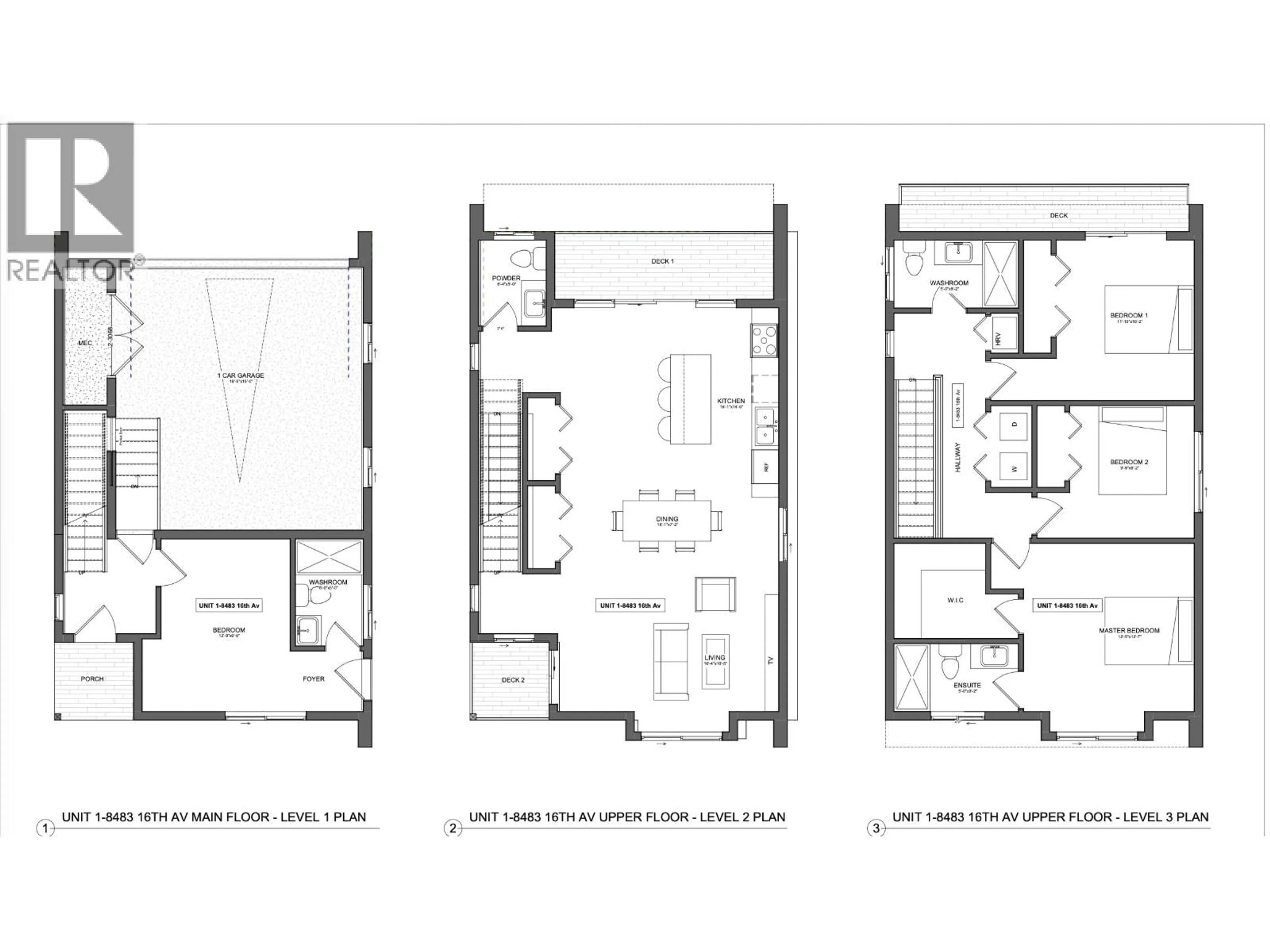 Floor plan for 1 - 8483 16TH AVENUE, Burnaby British Columbia V3N1S4