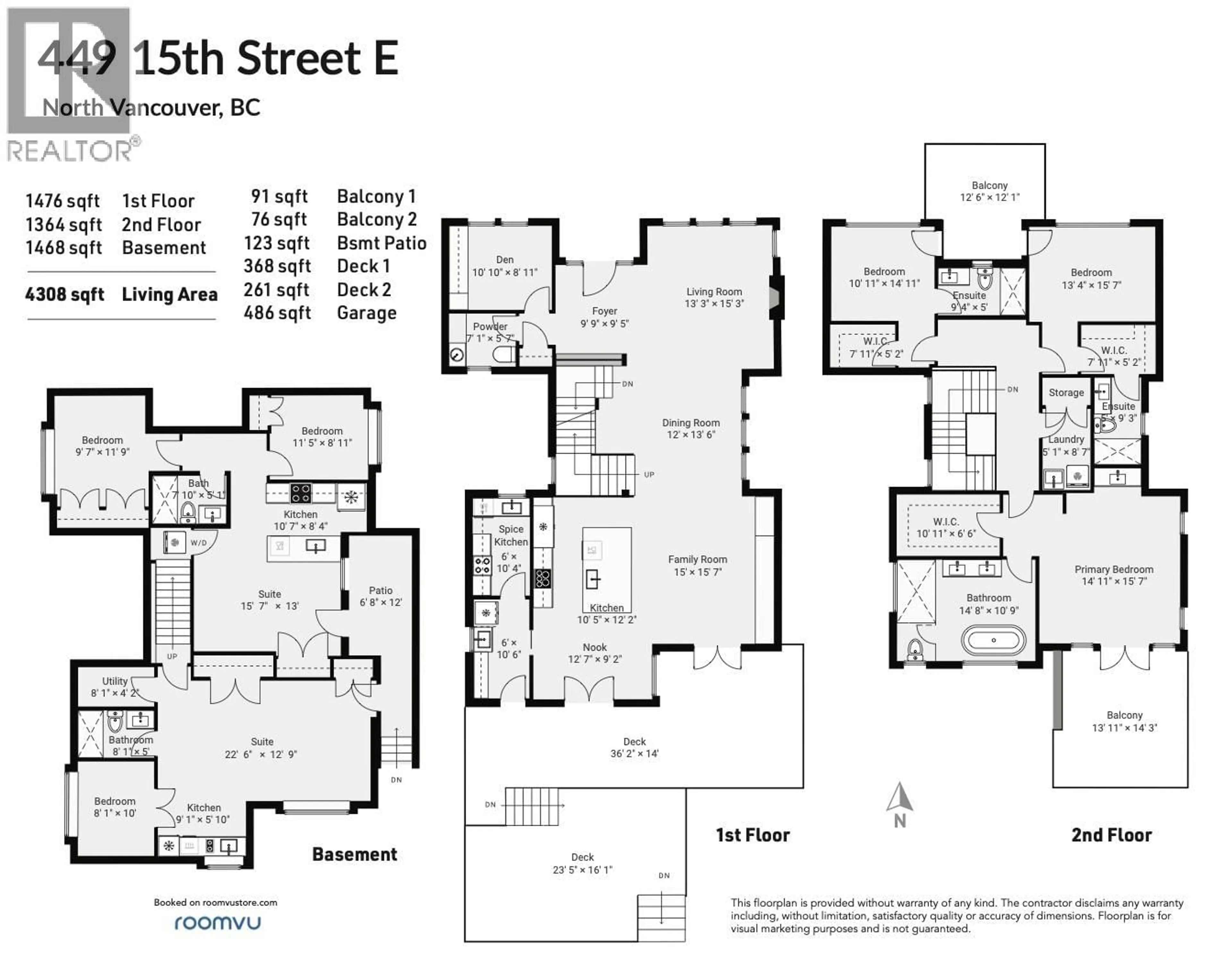 Floor plan for 449 15TH STREET, North Vancouver British Columbia V7L2R9
