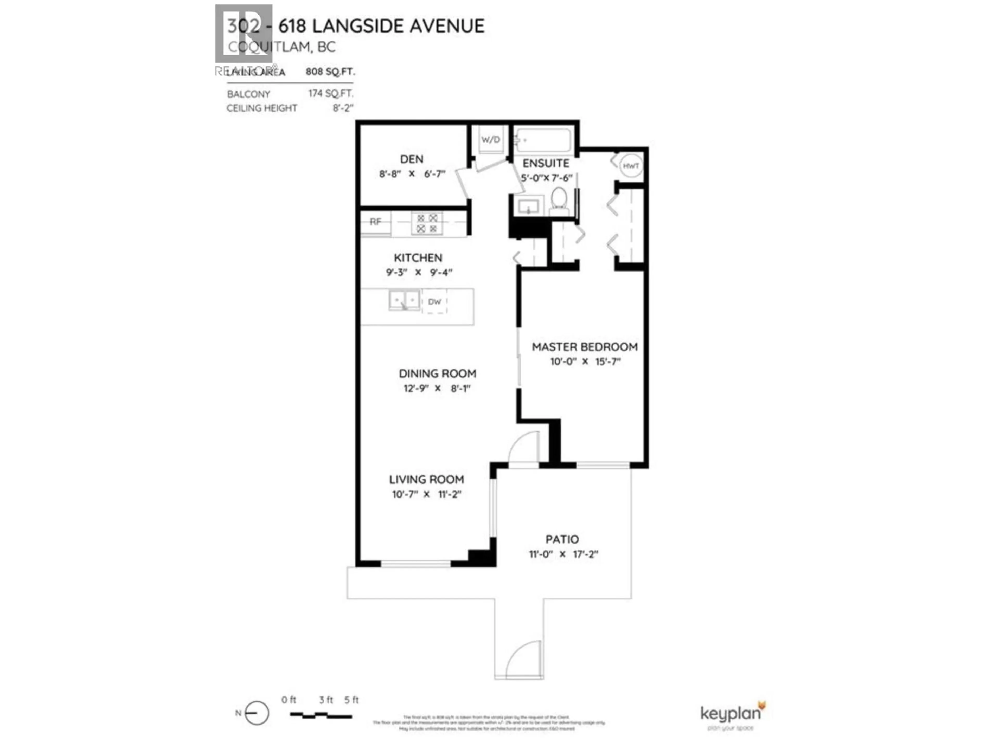 Floor plan for 302 - 618 LANGSIDE AVENUE, Coquitlam British Columbia V3J0B8