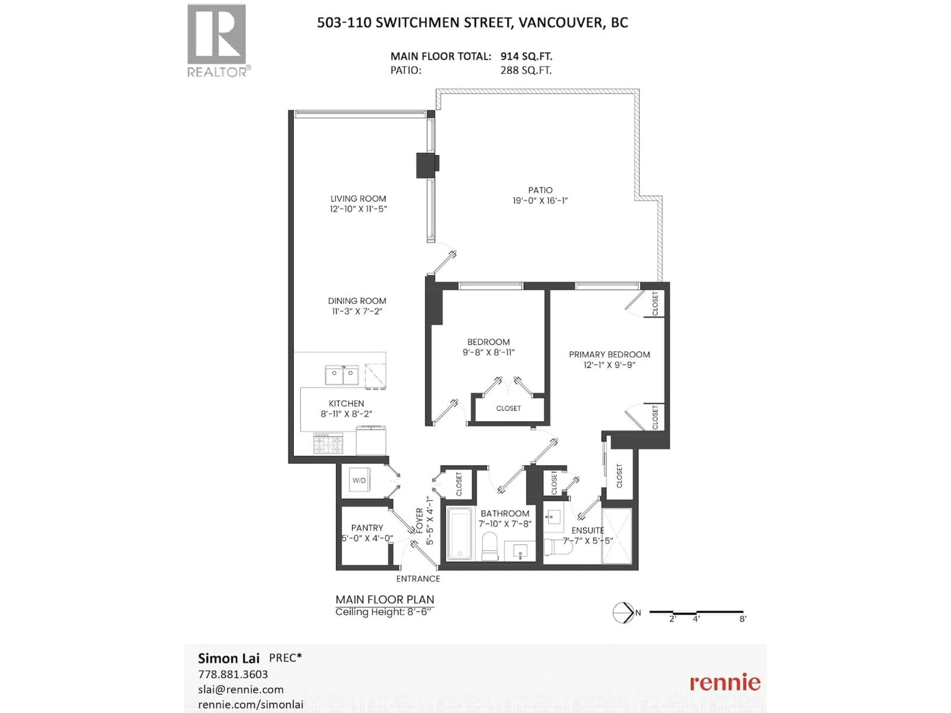 Floor plan for 503 - 110 SWITCHMEN STREET, Vancouver British Columbia V6A0C6