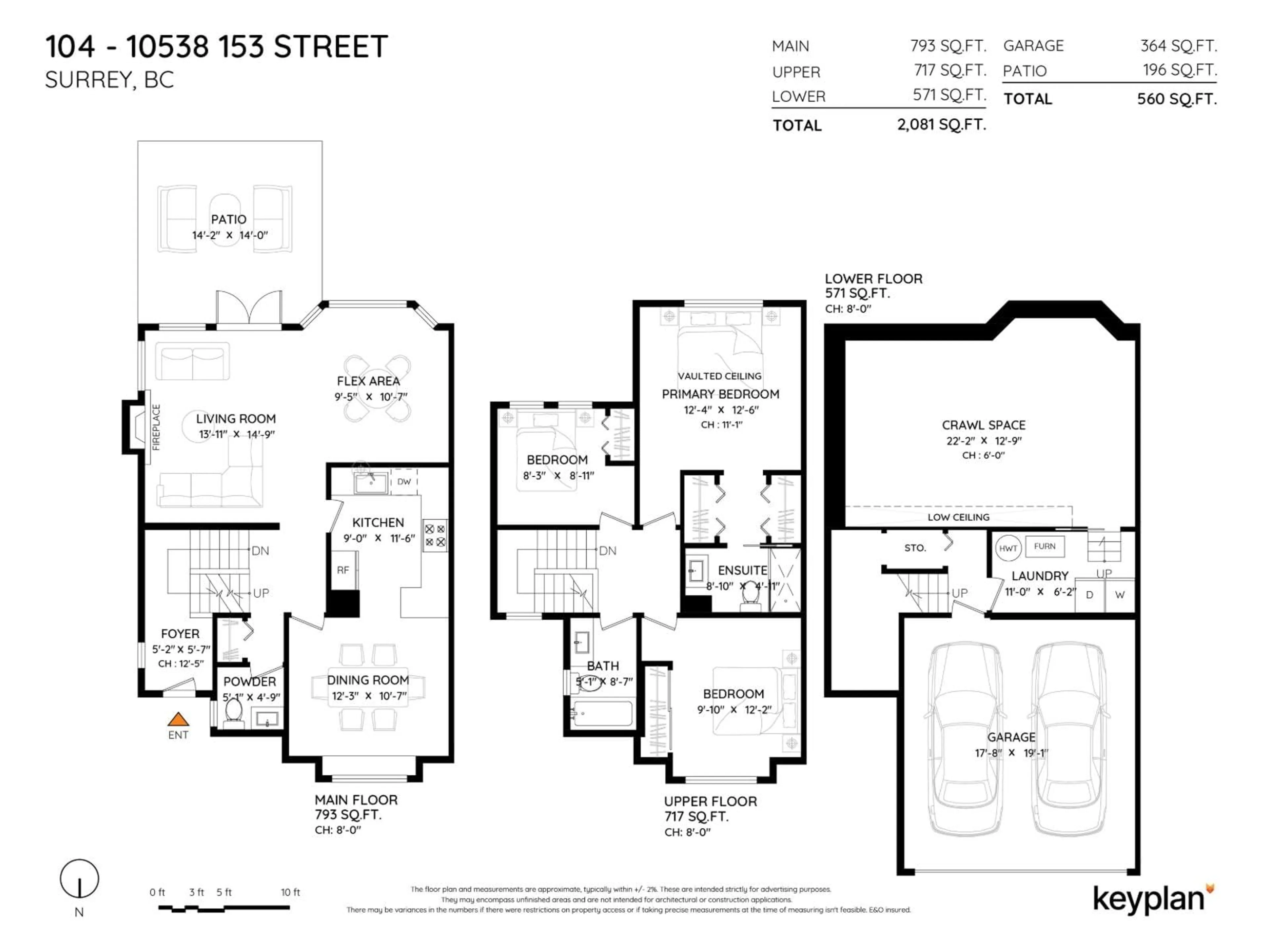 Floor plan for 104 - 10538 153 STREET, Surrey British Columbia V3R0G6