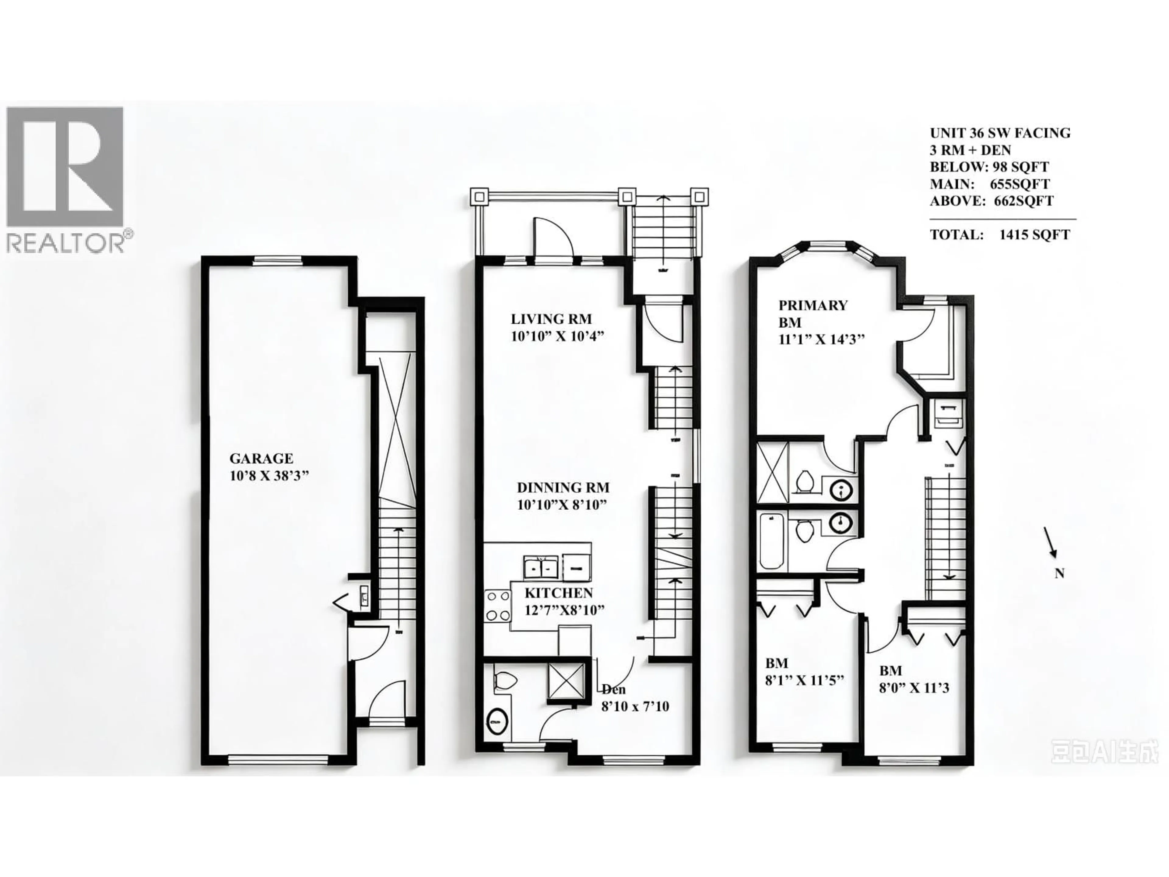 Floor plan for 36 - 189 WOOD STREET, New Westminster British Columbia V3M0L7