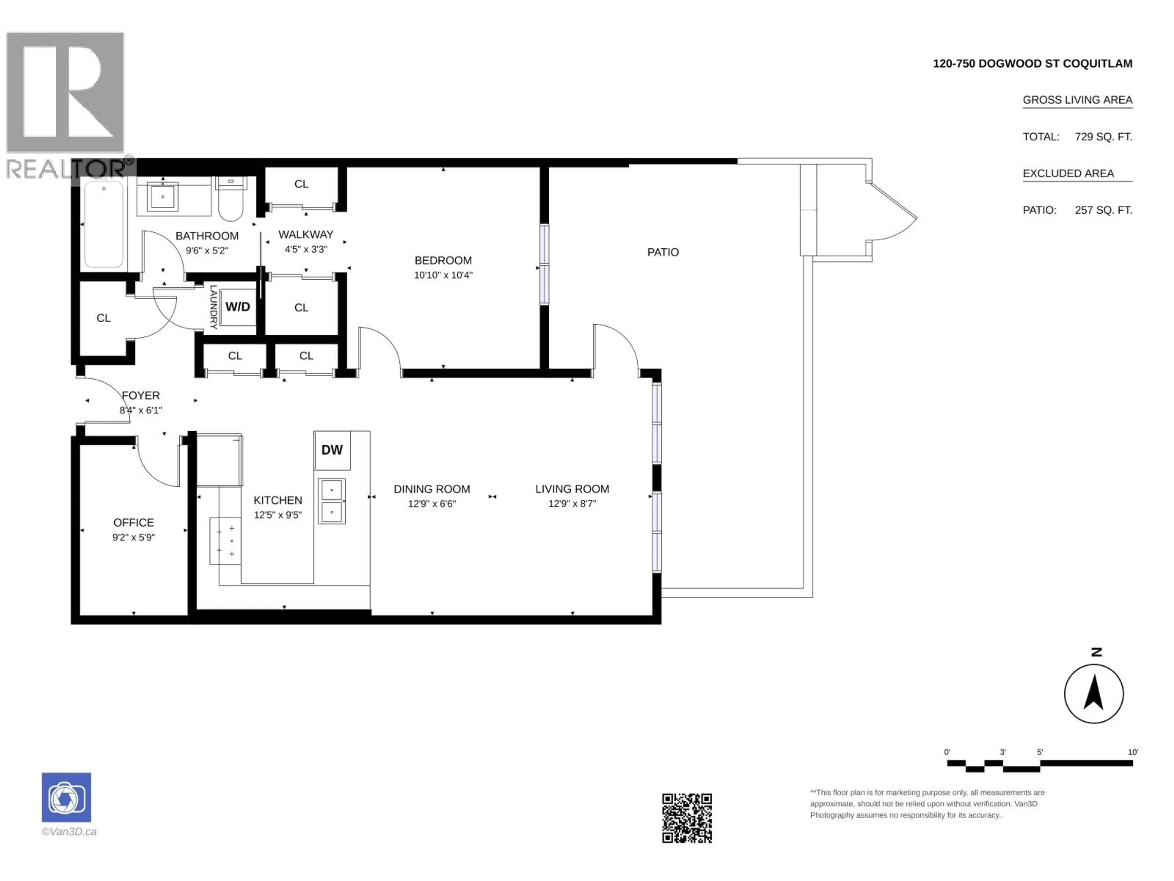 Floor plan for 120 750 DOGWOOD STREET, Coquitlam British Columbia V3J0K6
