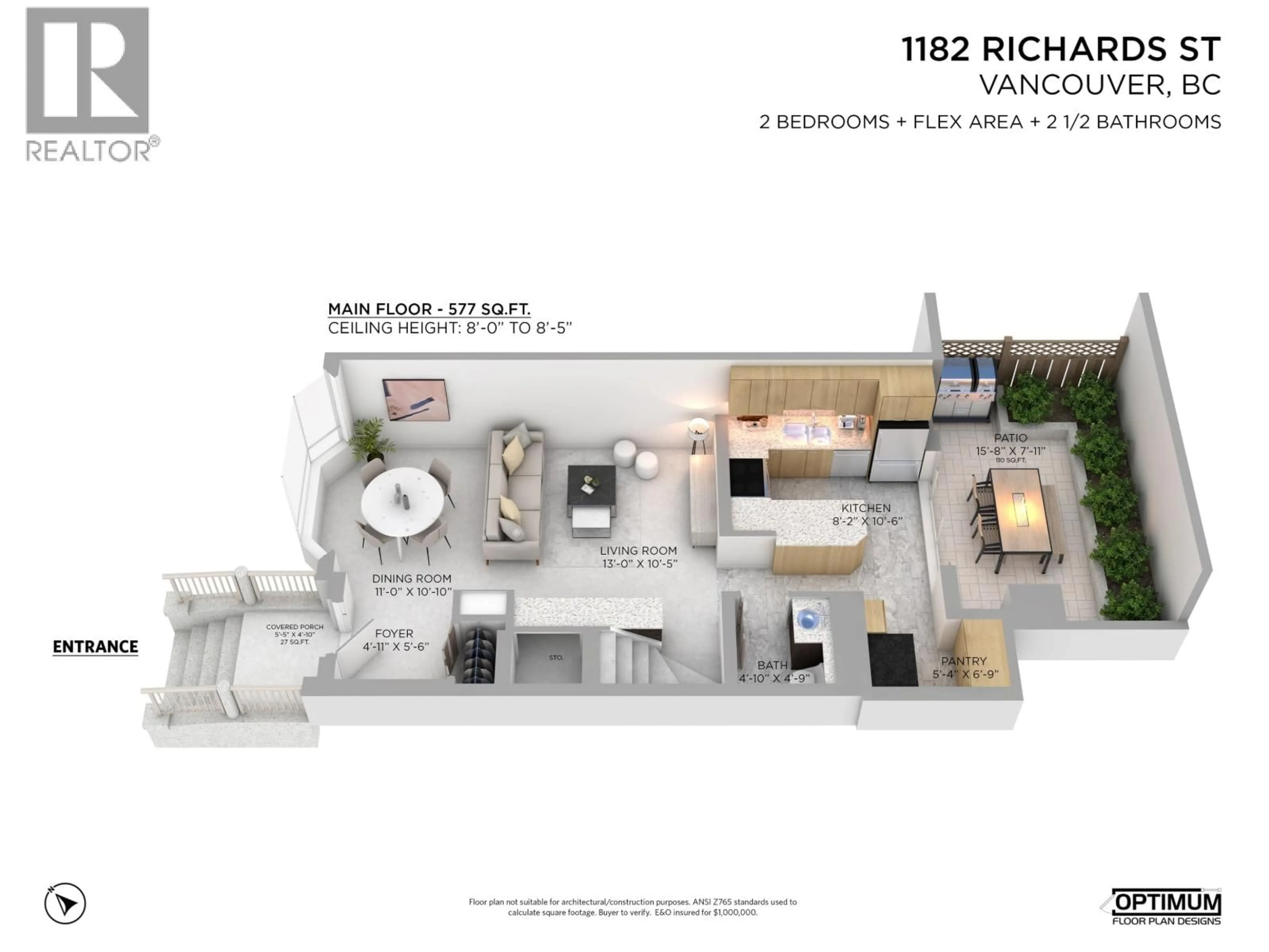 Floor plan for 1182 RICHARDS STREET, Vancouver British Columbia V6B3E6