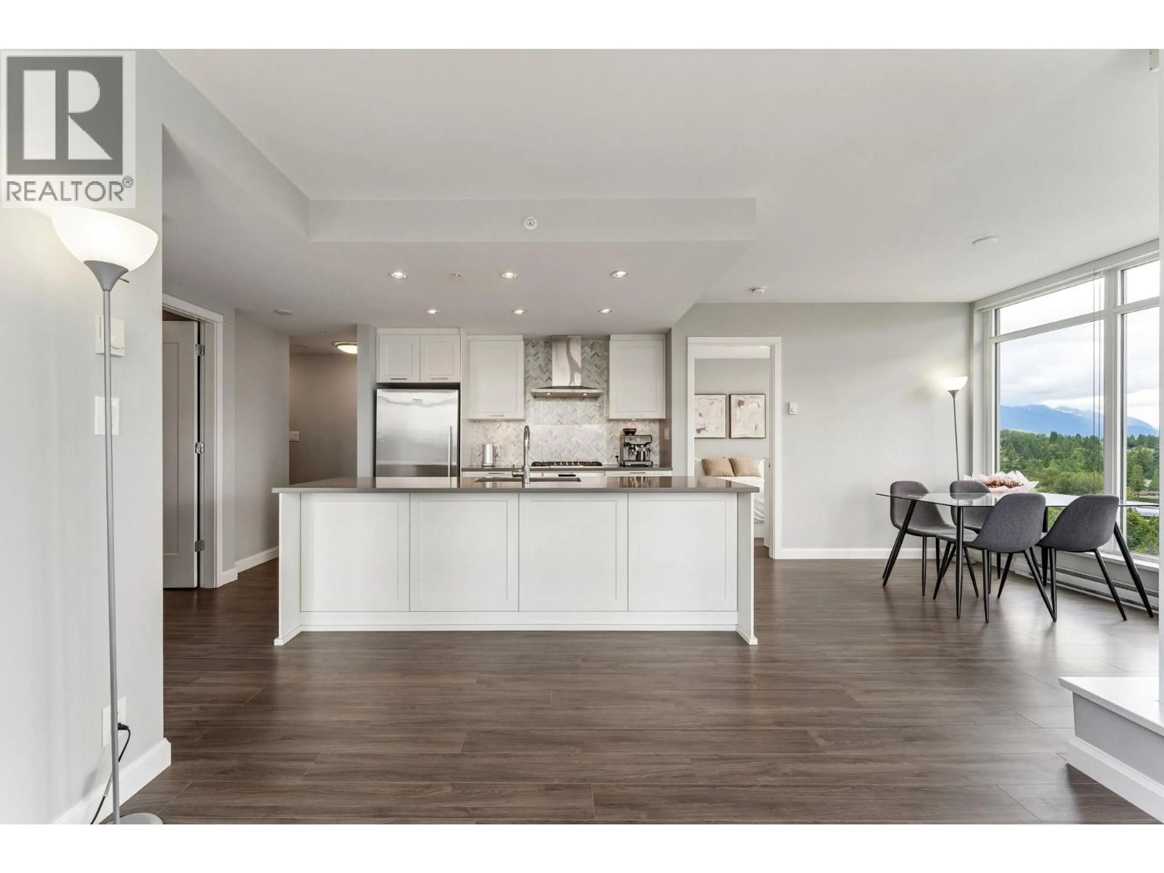 Open concept kitchen, wood/laminate floor for 2107 - 520 COMO LAKE AVENUE, Coquitlam British Columbia V3J0E8