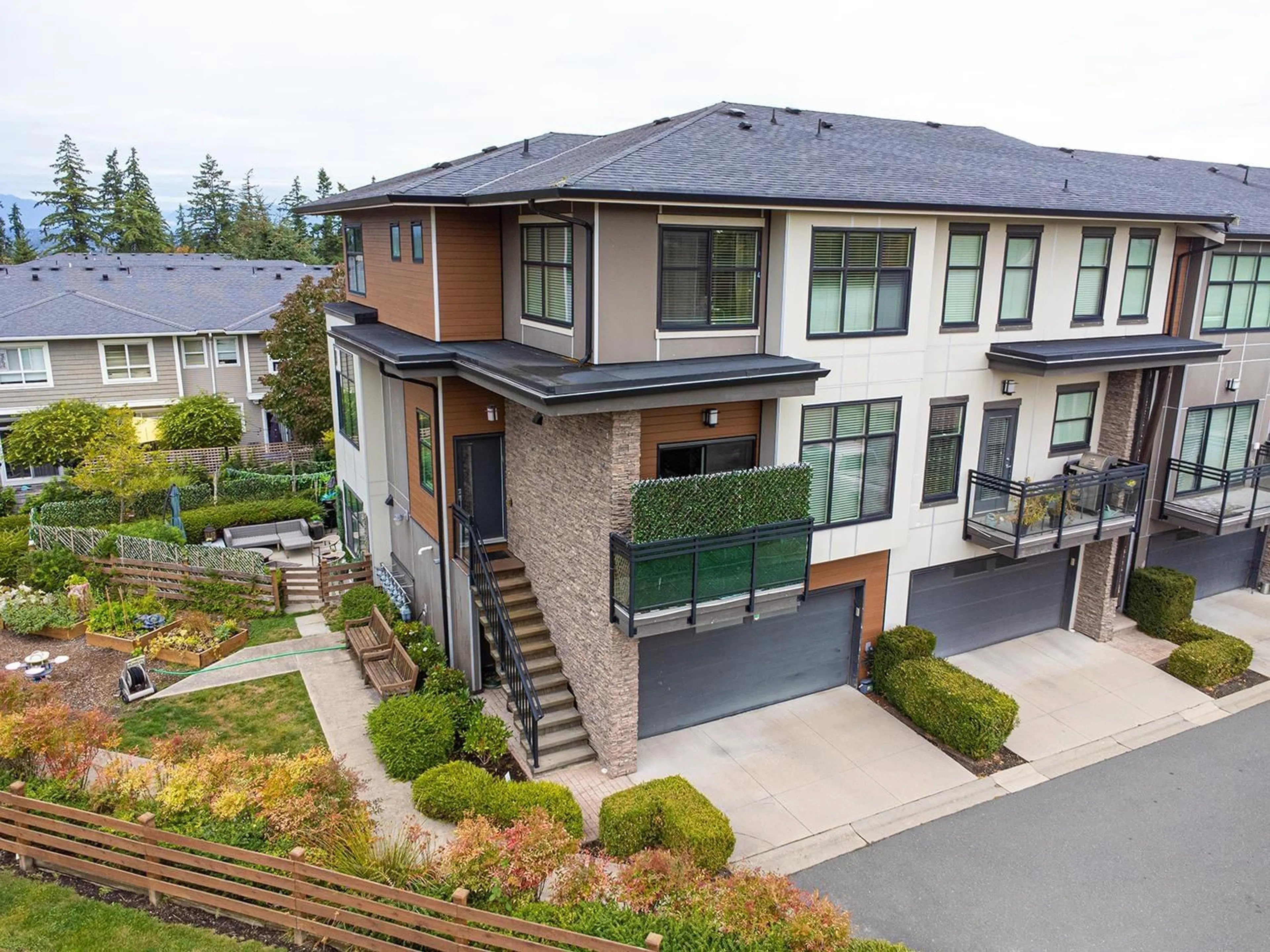 A pic from outside/outdoor area/front of a property/back of a property/a pic from drone, street for 23 - 2687 158 STREET, Surrey British Columbia V3Z6V3