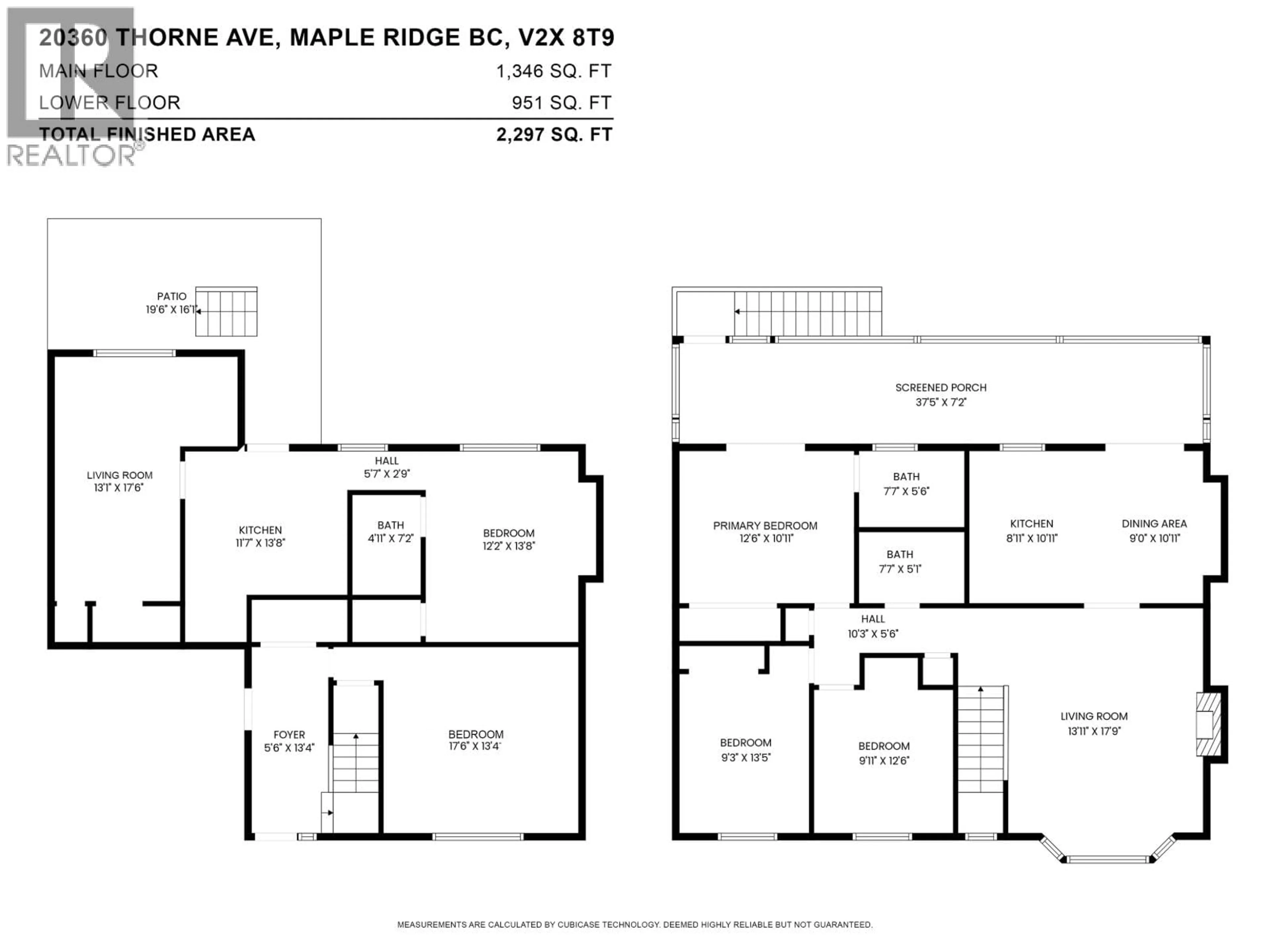 Floor plan for 20360 THORNE AVENUE, Maple Ridge British Columbia V2X8T9