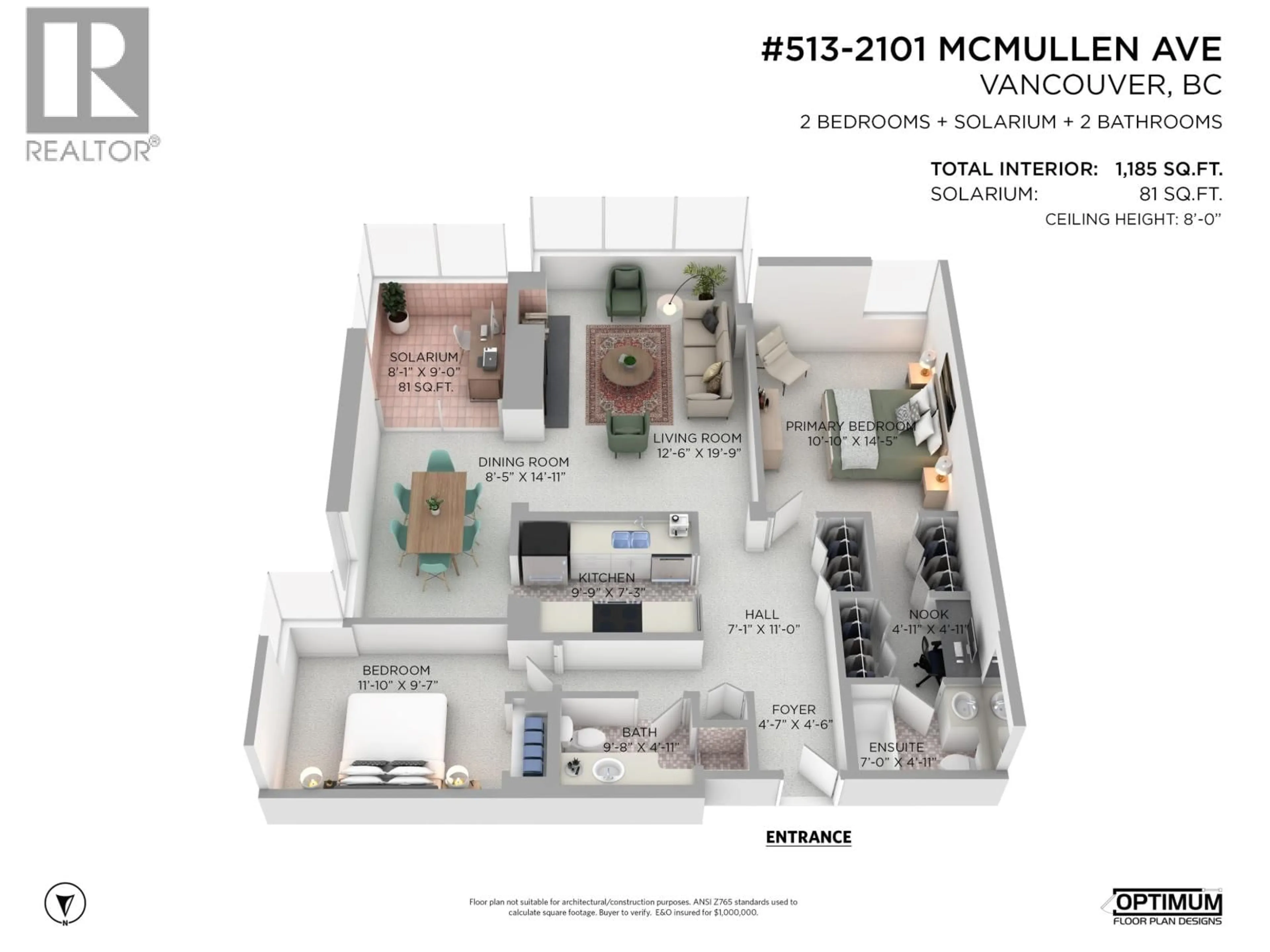 Floor plan for 513 - 2101 MCMULLEN AVENUE, Vancouver British Columbia V6L3B4