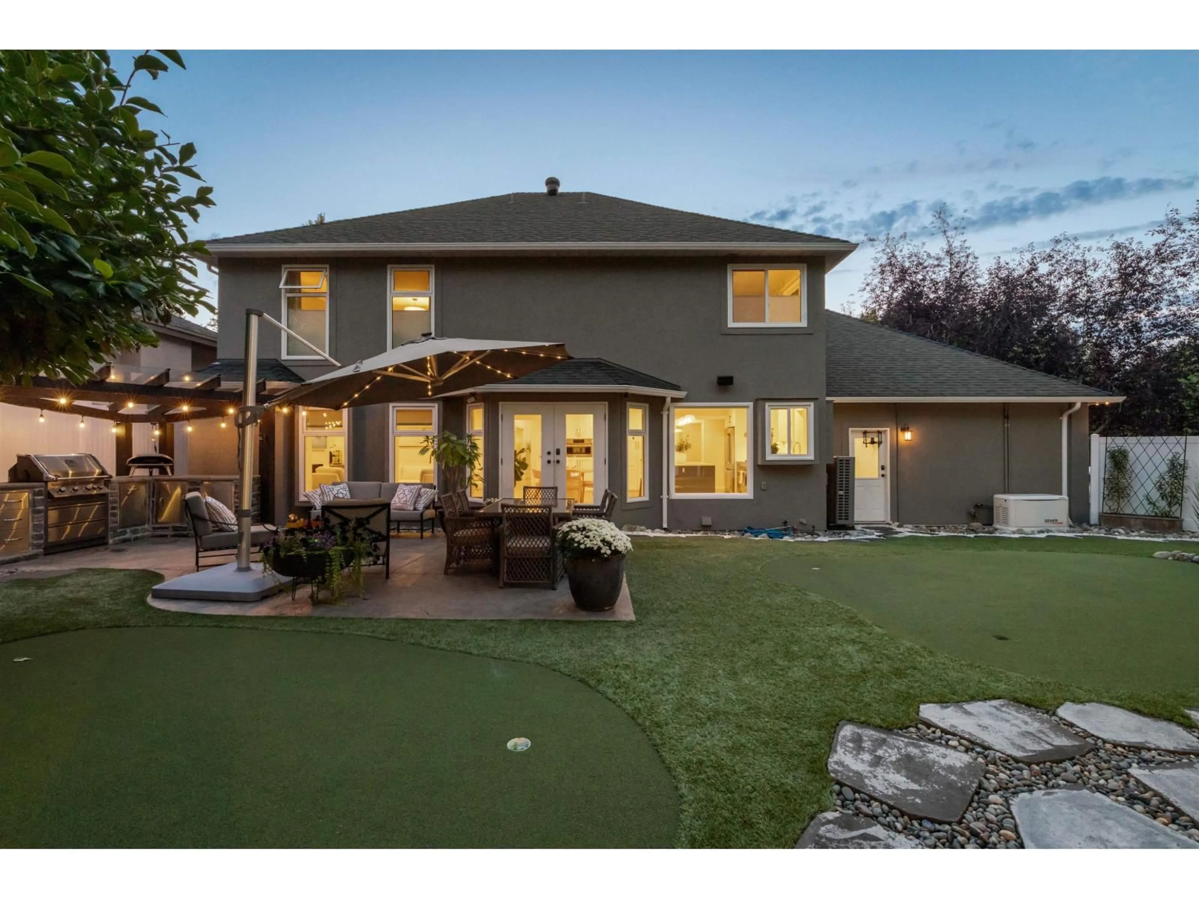 Home with vinyl exterior material, street for 21568 47 AVENUE, Langley British Columbia V3A8S3