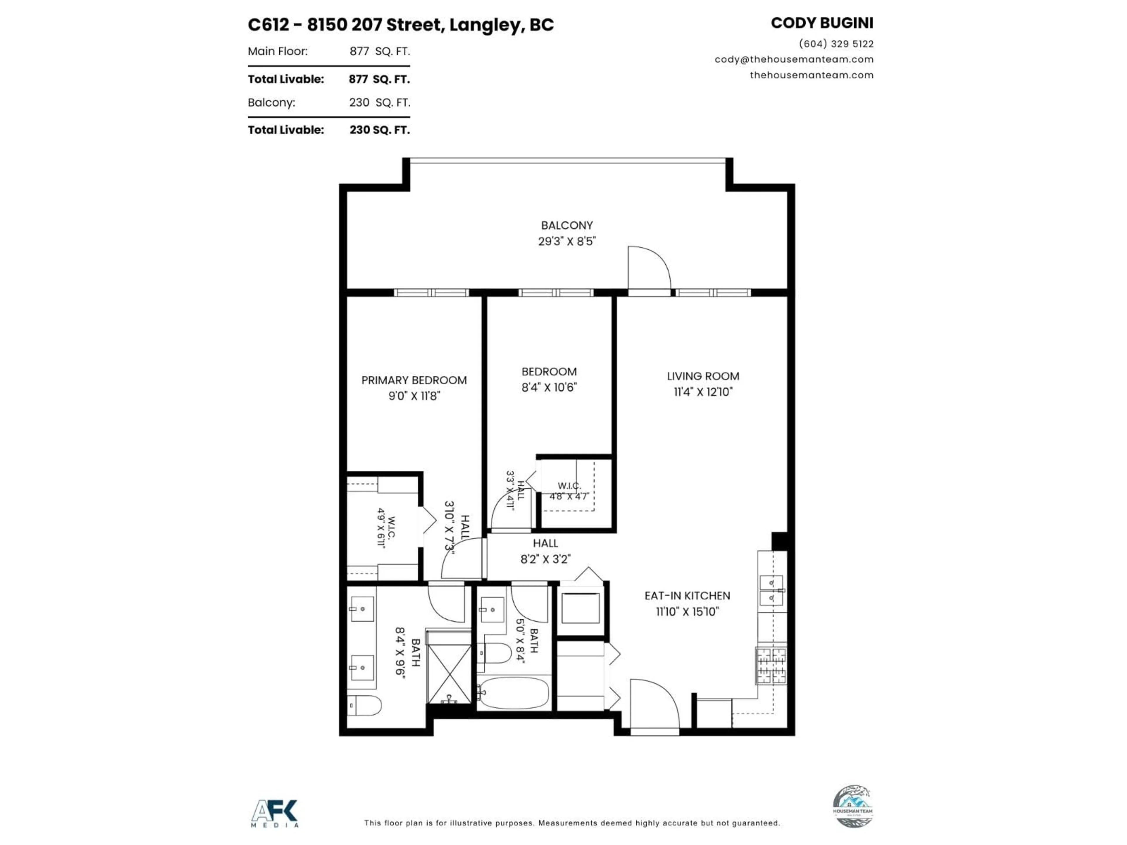 Floor plan for C612 - 8150 207 STREET, Langley British Columbia V2J4J4