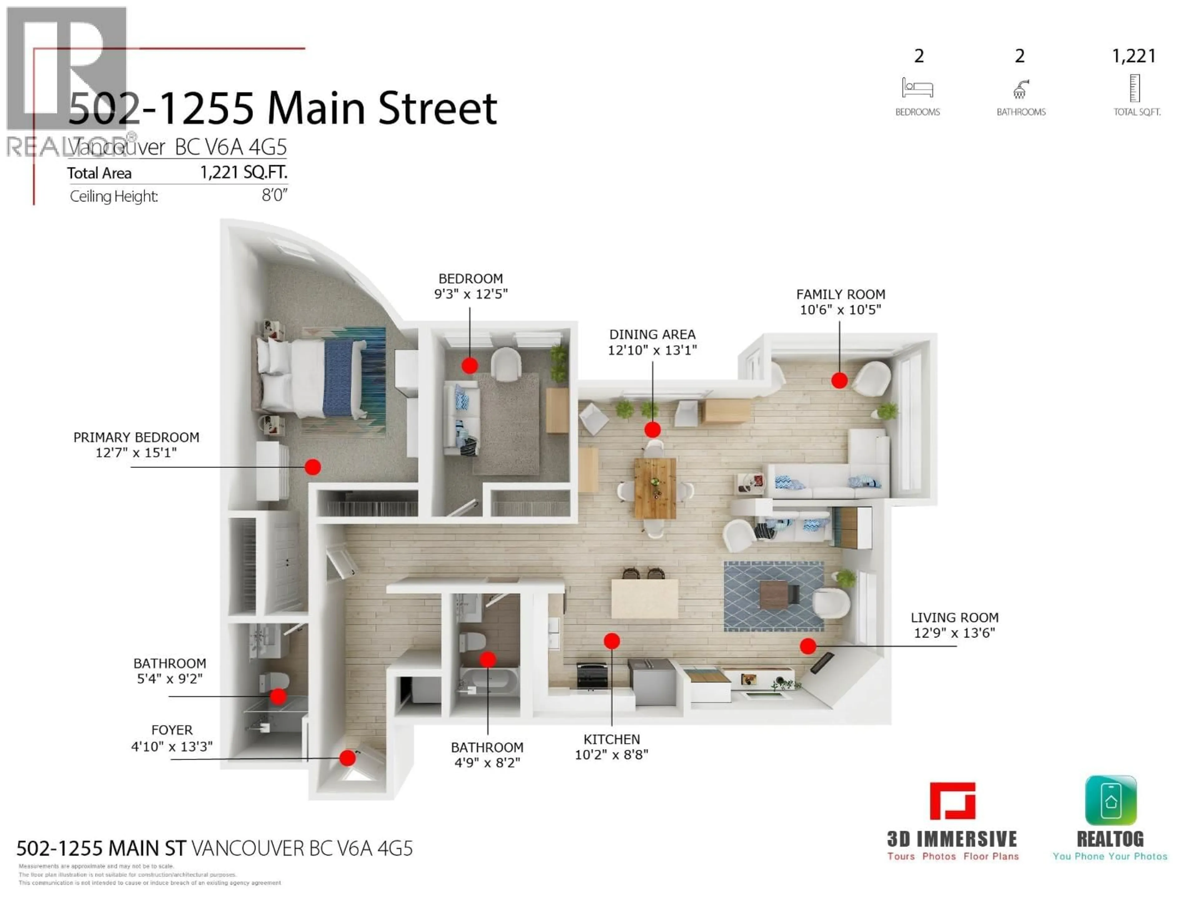 Floor plan for 502 - 1255 MAIN STREET, Vancouver British Columbia V6A4G5
