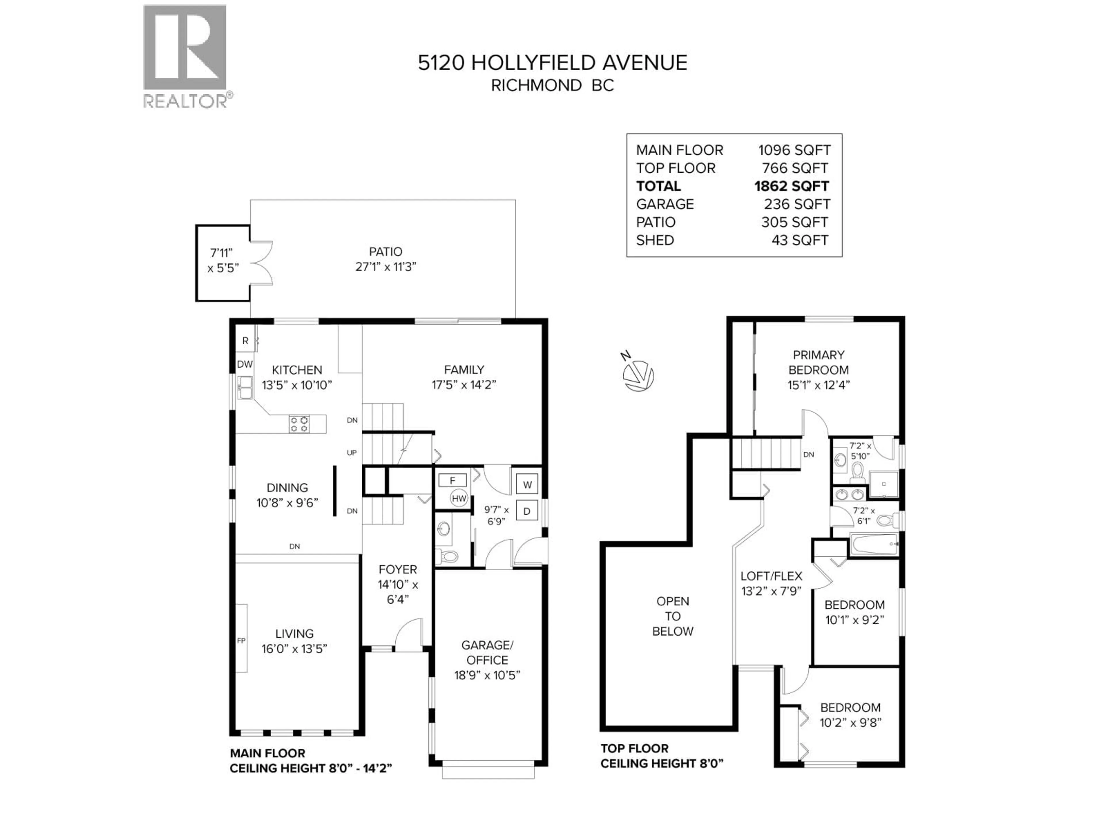 Floor plan for 5120 HOLLYFIELD AVENUE, Richmond British Columbia V7E4T8