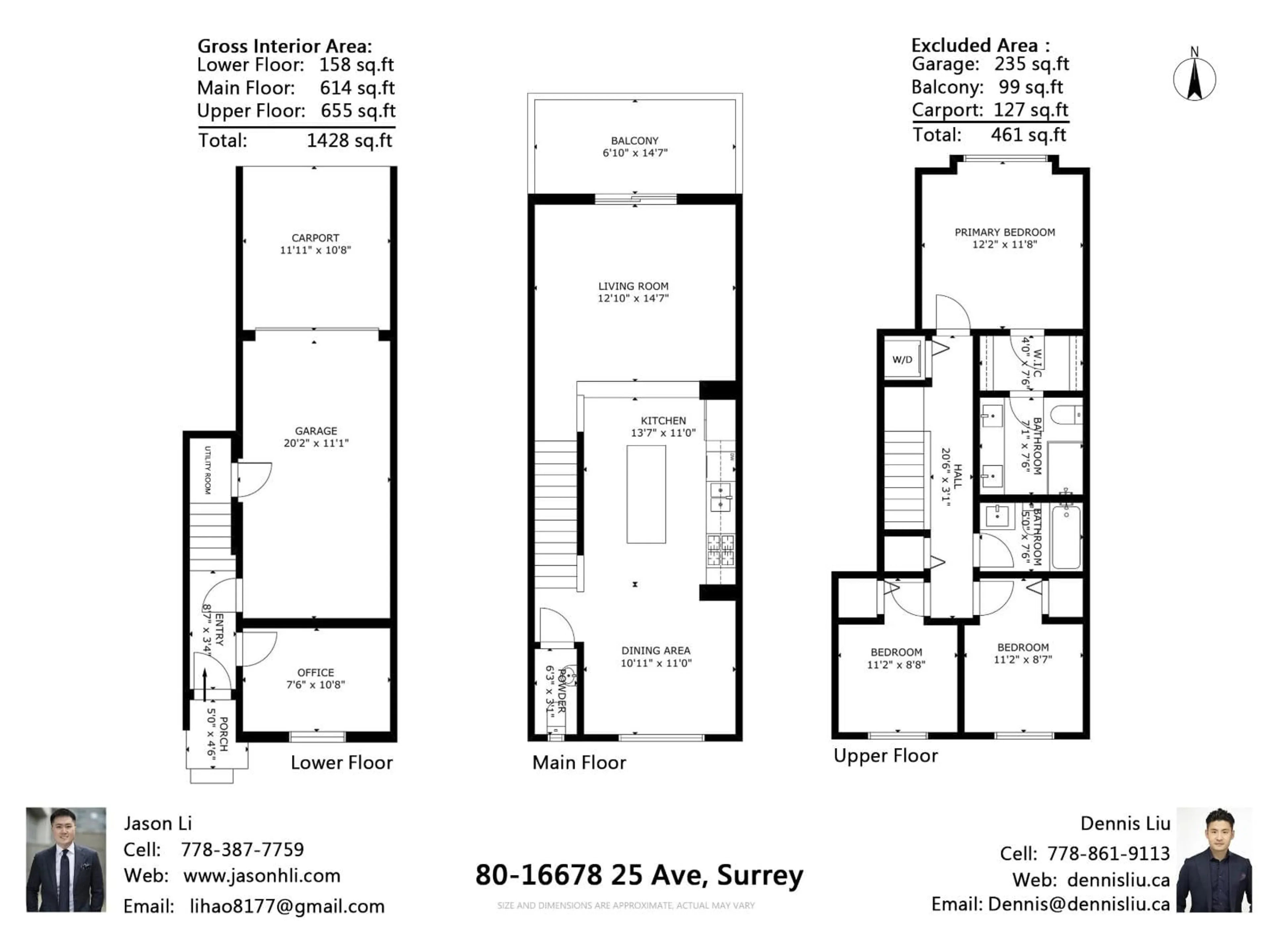 Floor plan for 80 - 16678 25 AVENUE, Surrey British Columbia V3Z0Z2