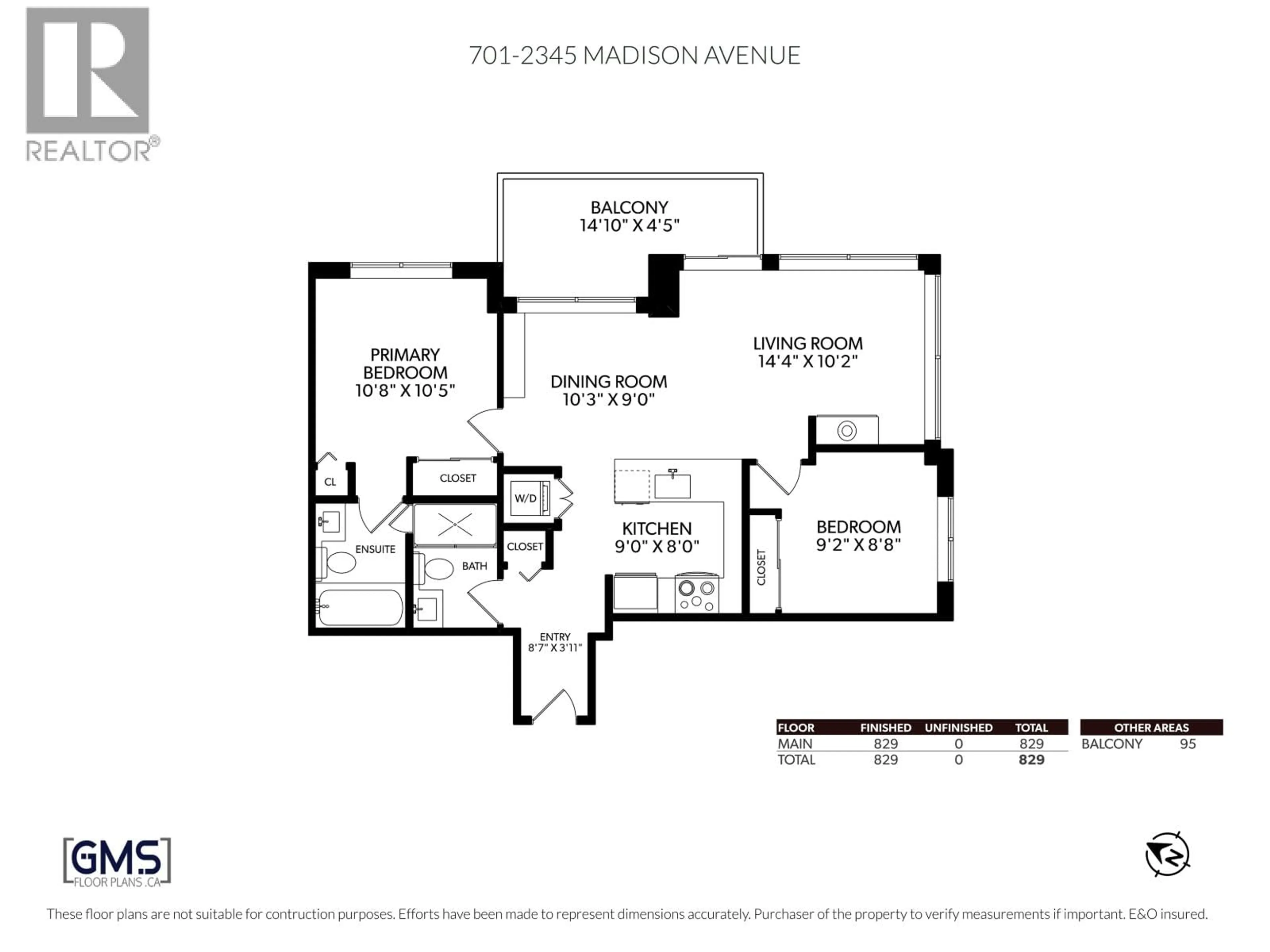 Floor plan for 701 - 2345 MADISON AVENUE, Burnaby British Columbia V5C0B4