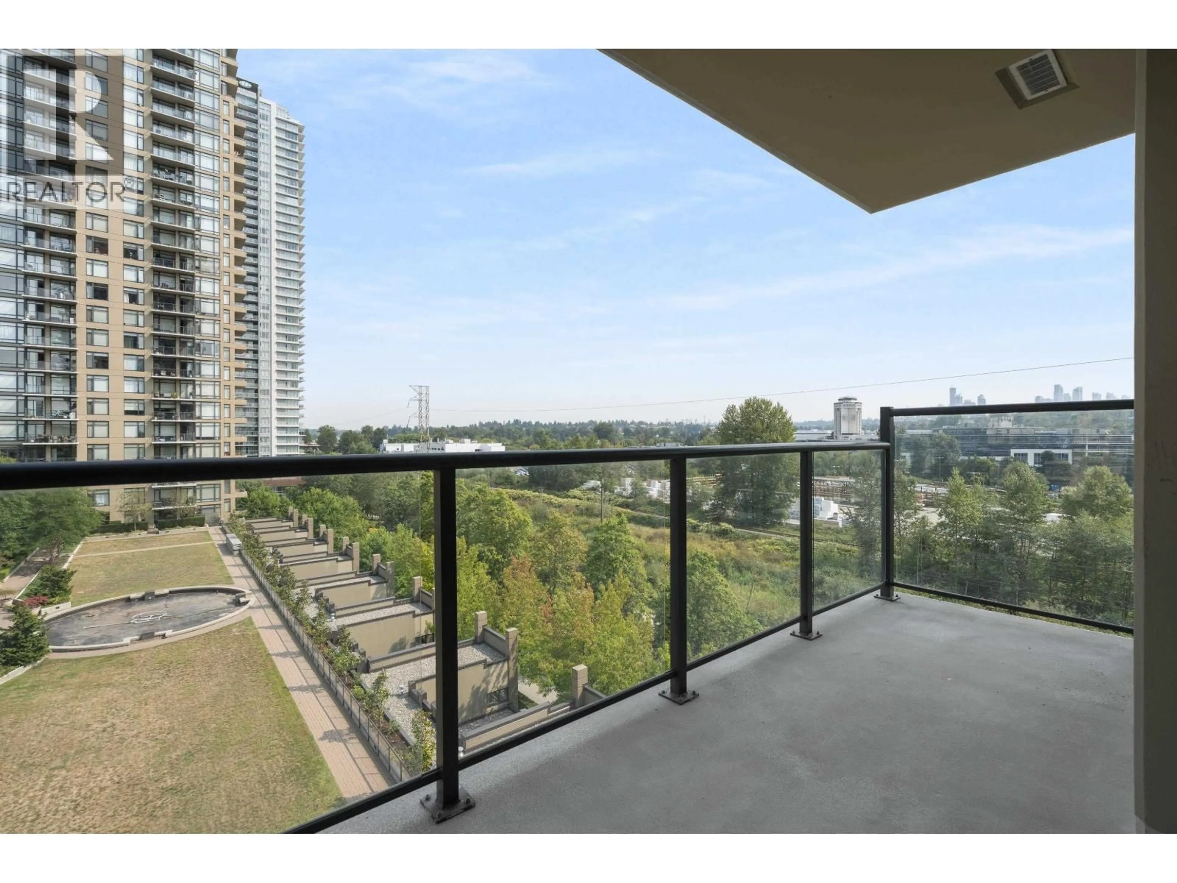 Balcony in the apartment, city buildings view from balcony for 701 - 2345 MADISON AVENUE, Burnaby British Columbia V5C0B4