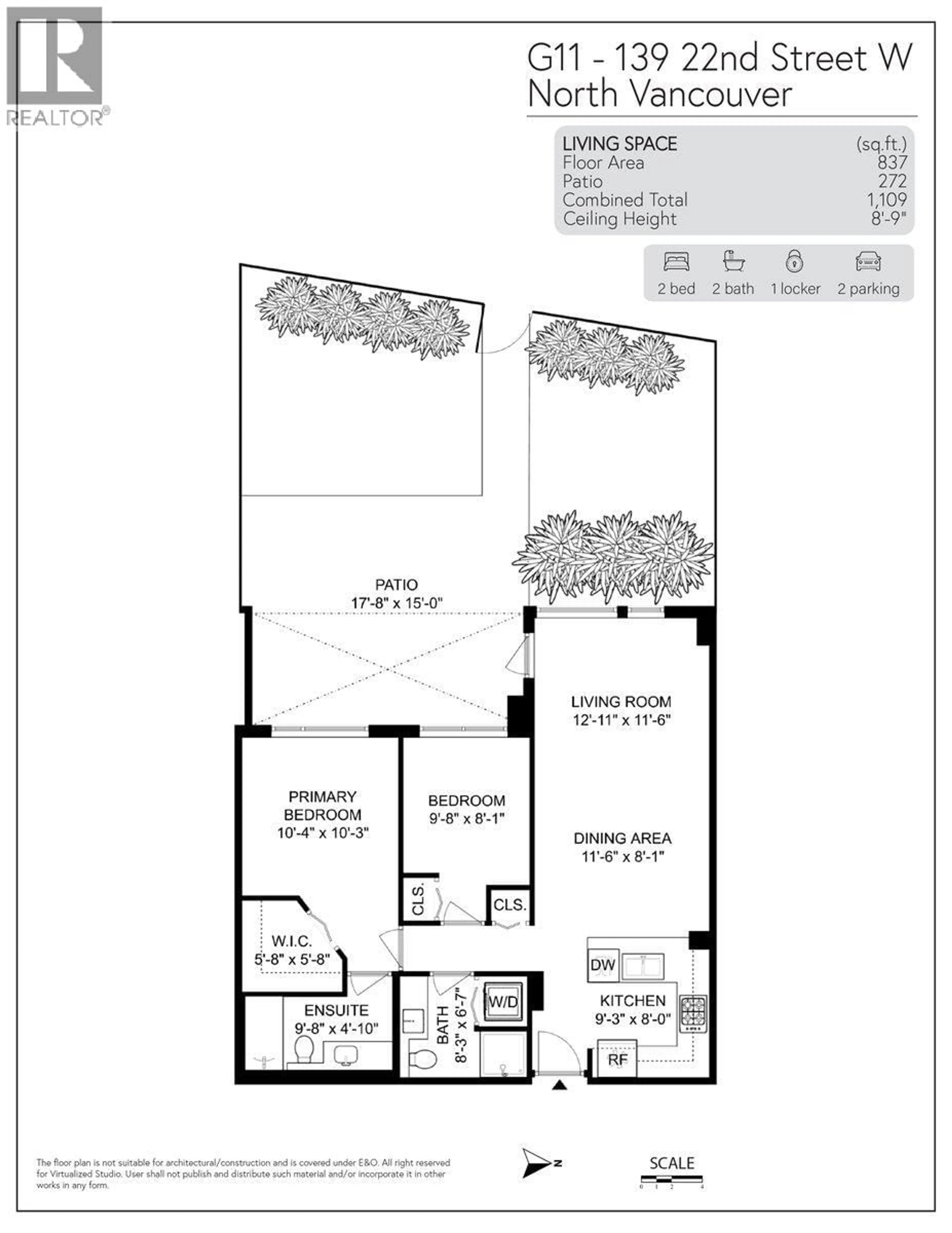 Floor plan for G11 - 139 22ND STREET, North Vancouver British Columbia V7M0B5